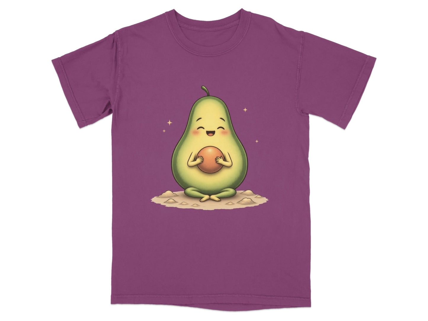 Cute Avocado Meditating Zen Style Graphic Novelty T-Shirt - IconVexa