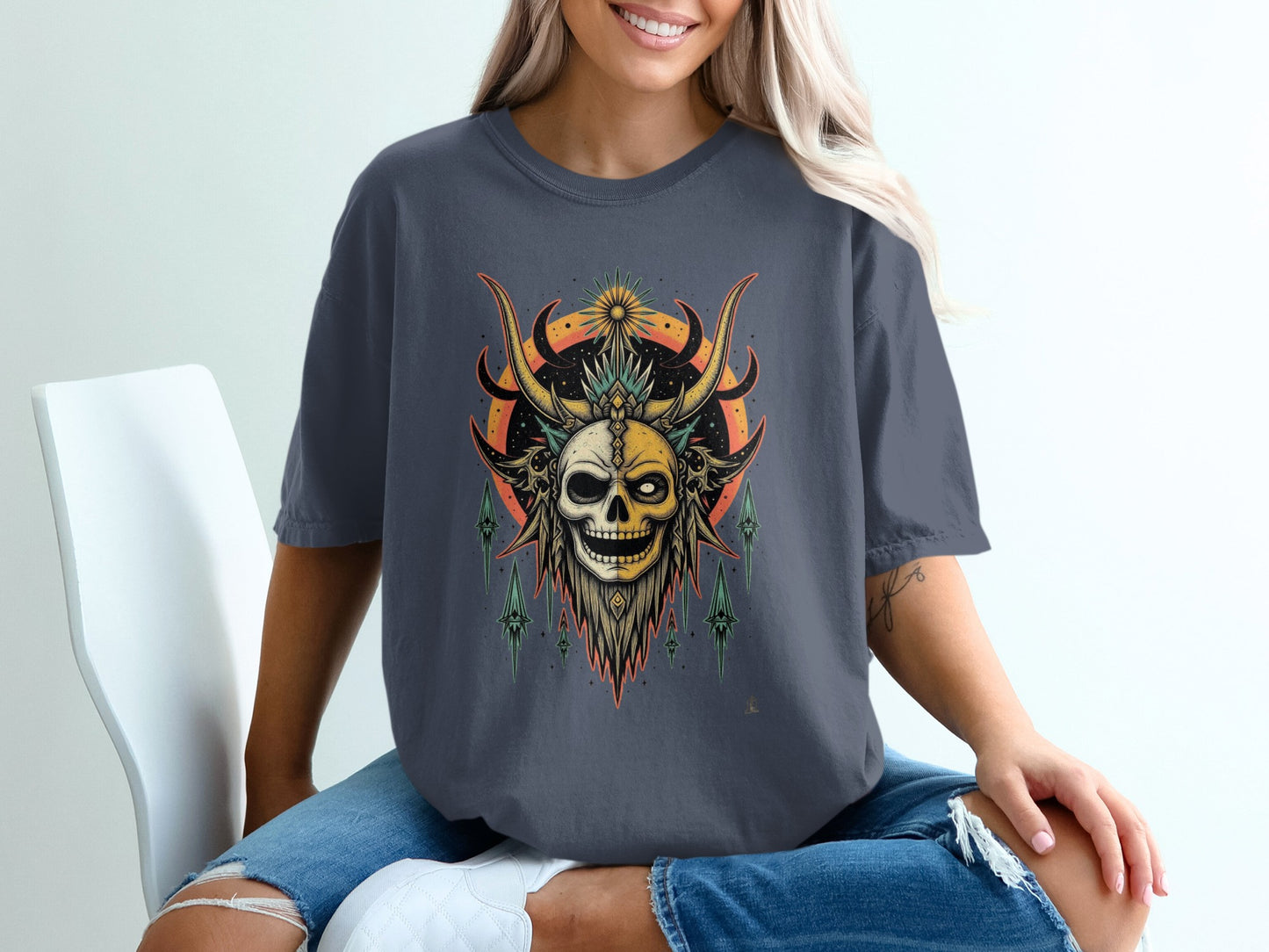 Stunning Graphic Skull Design on Trendy Shirt product type