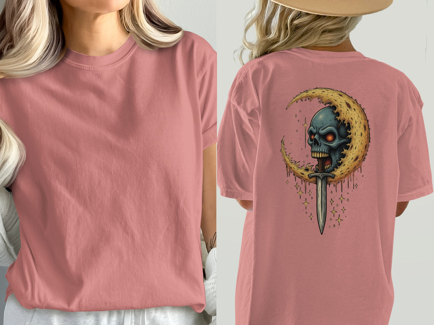 Skull and Dagger Graphic T-Shirt Unique Design product type
