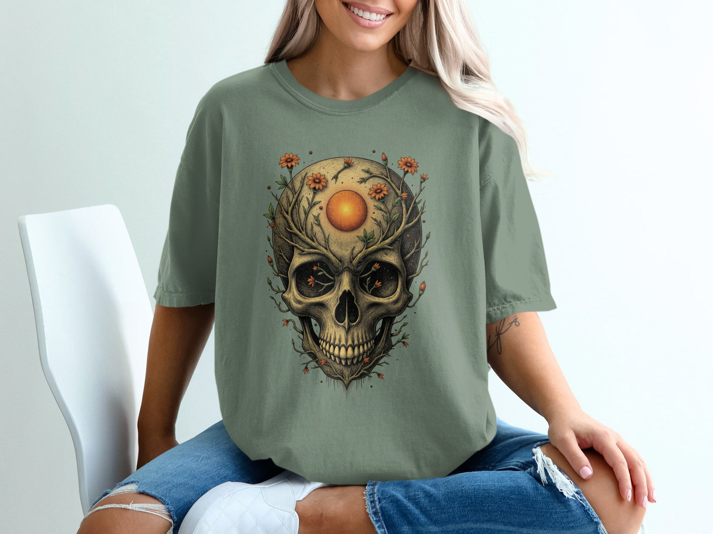 Skull Art Design Casual Tee shirt product