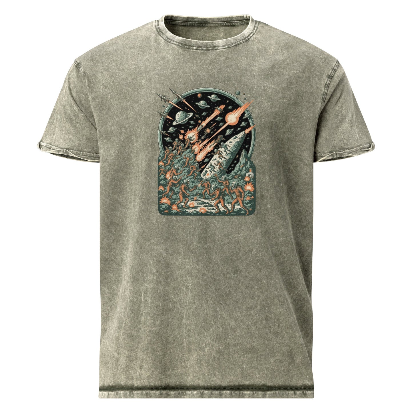 Epic Space Battle Tee | Retro Sci - Fi Explosion Shirt | Cosmic Art Astronaut T-Shirt - IconVexa