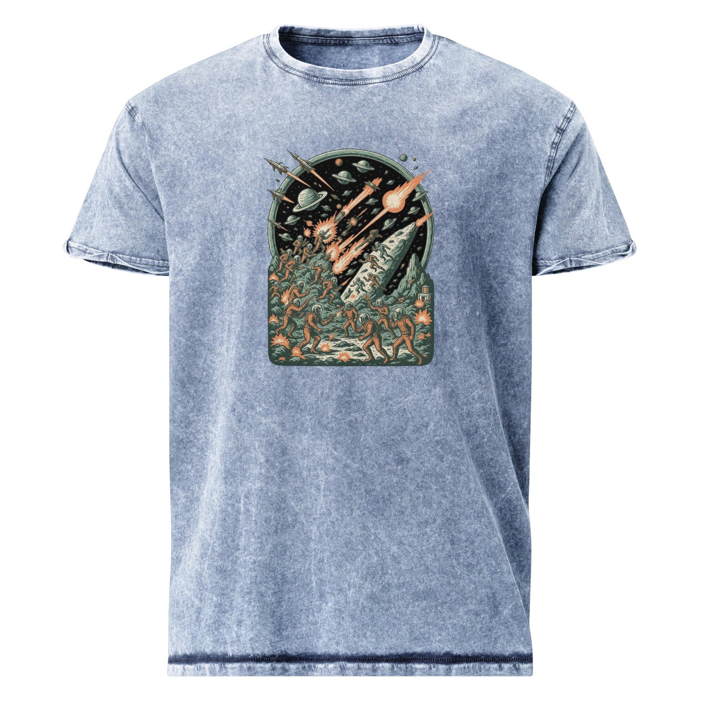 Epic Space Battle Tee | Retro Sci - Fi Explosion Shirt | Cosmic Art Astronaut T-Shirt - IconVexa