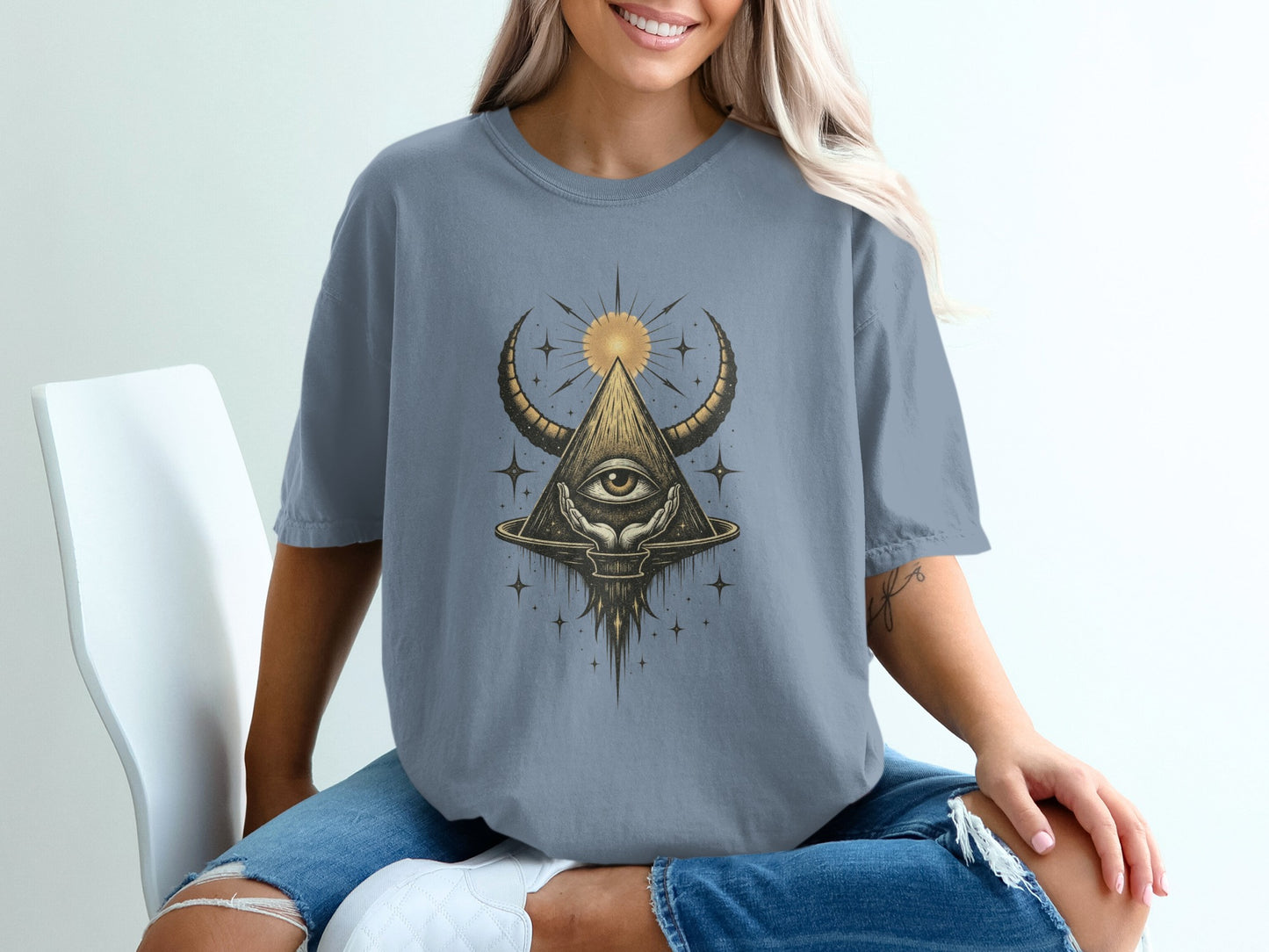 Illuminati Inspired Mystical Eye Graphic T-Shirt product