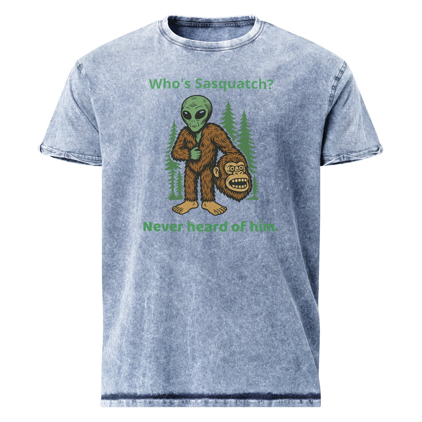 Funny Alien Disguised as Bigfoot Shirt | Who's Sasquatch? Joke Tee | Retro Sci - Fi Graphic - IconVexa