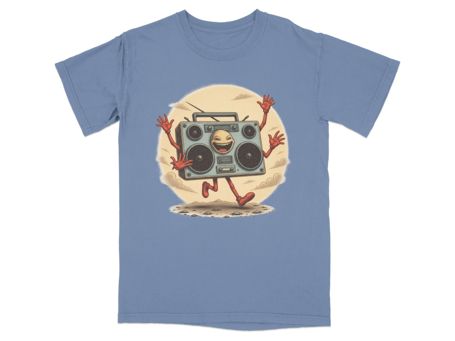 Funny Boombox Character Illustration Music Lover T-Shirt - IconVexa