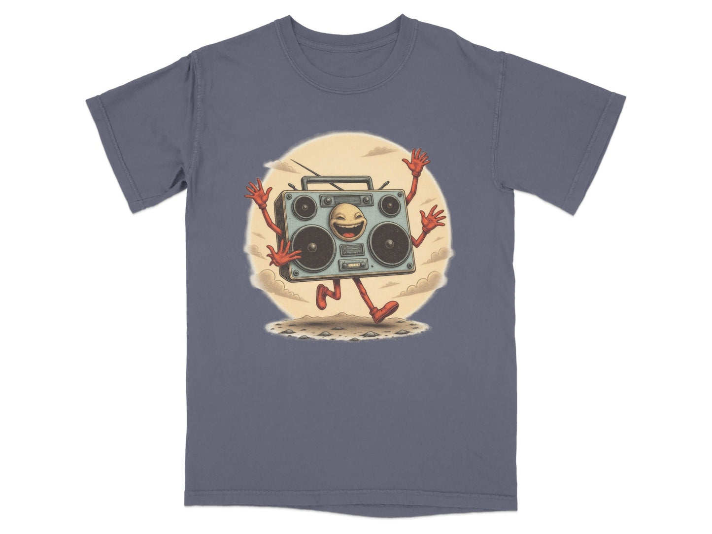Funny Boombox Character Illustration Music Lover T-Shirt - IconVexa