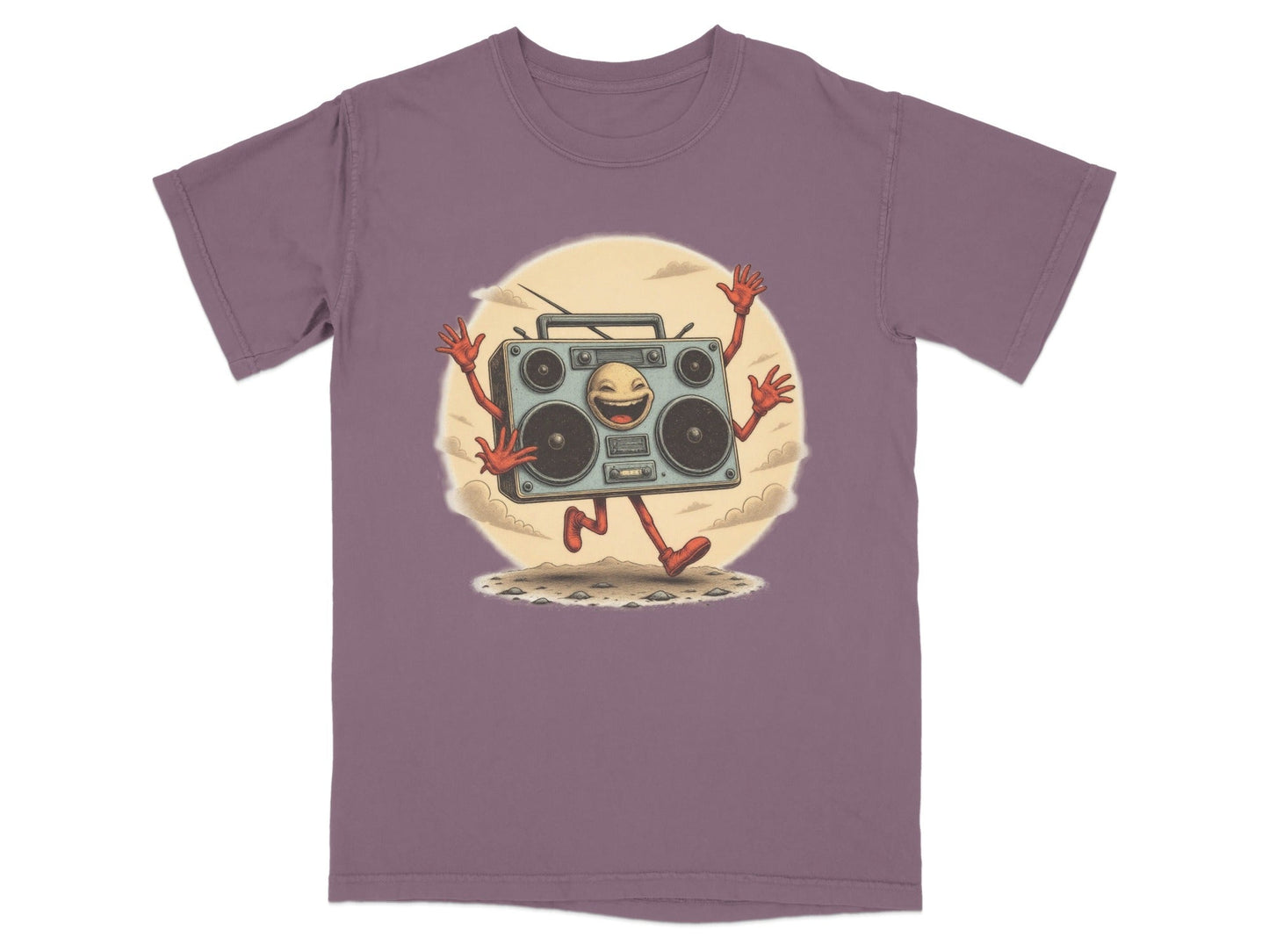 Funny Boombox Character Illustration Music Lover T-Shirt - IconVexa