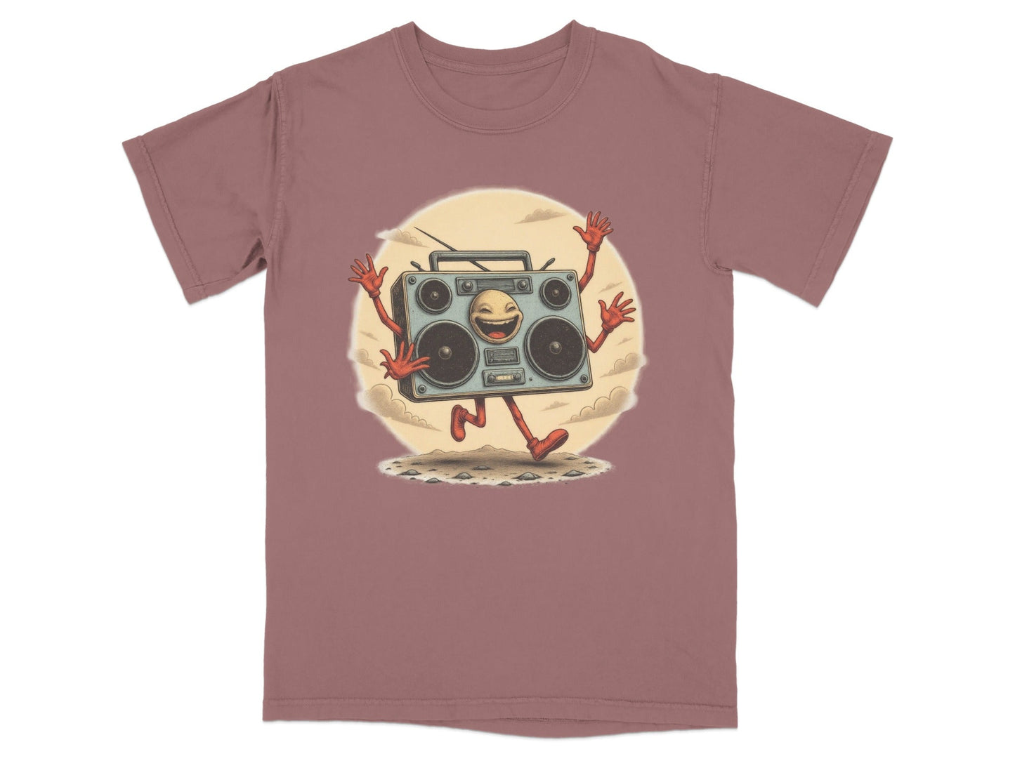 Funny Boombox Character Illustration Music Lover T-Shirt - IconVexa