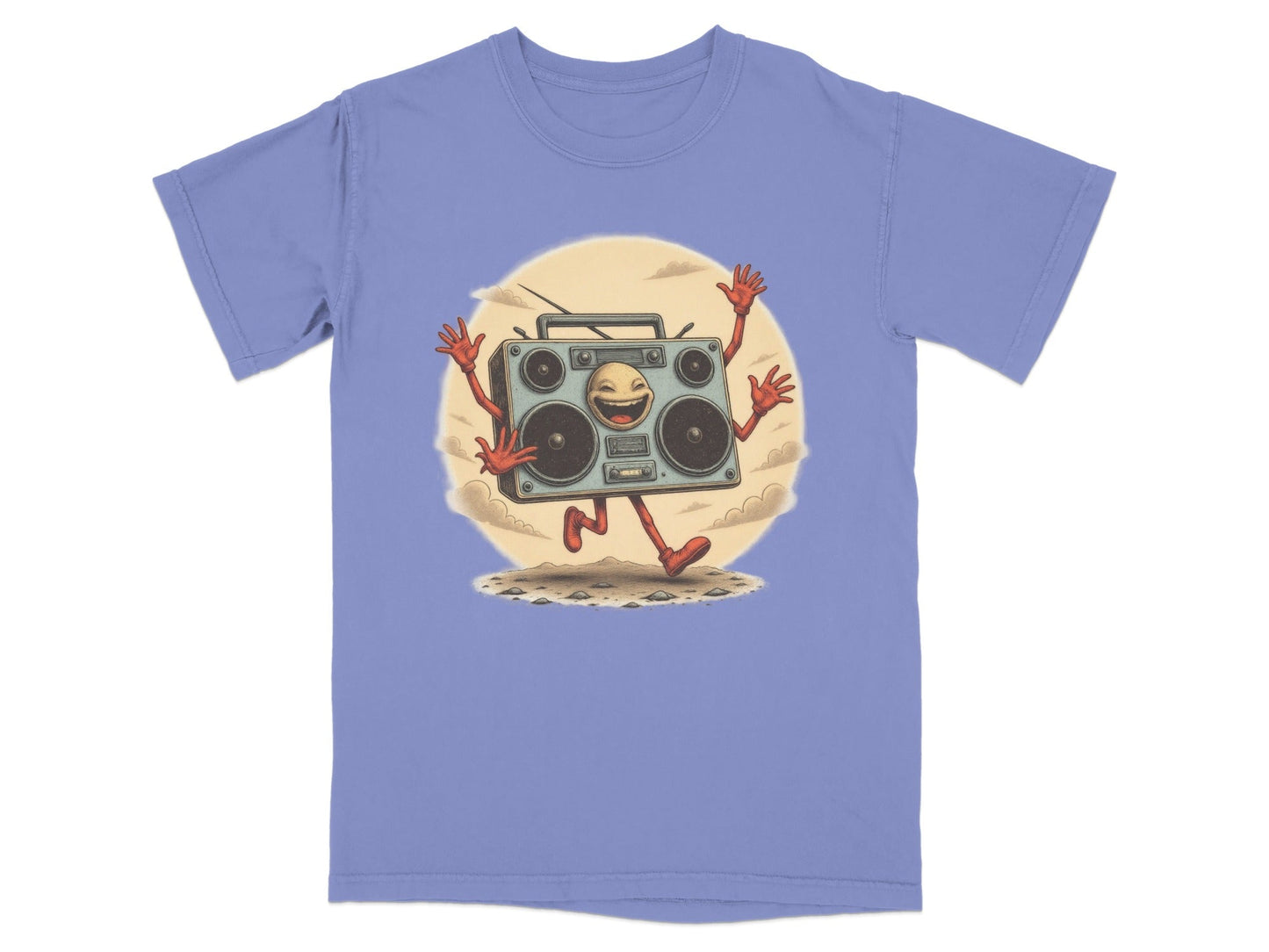 Funny Boombox Character Illustration Music Lover T-Shirt - IconVexa