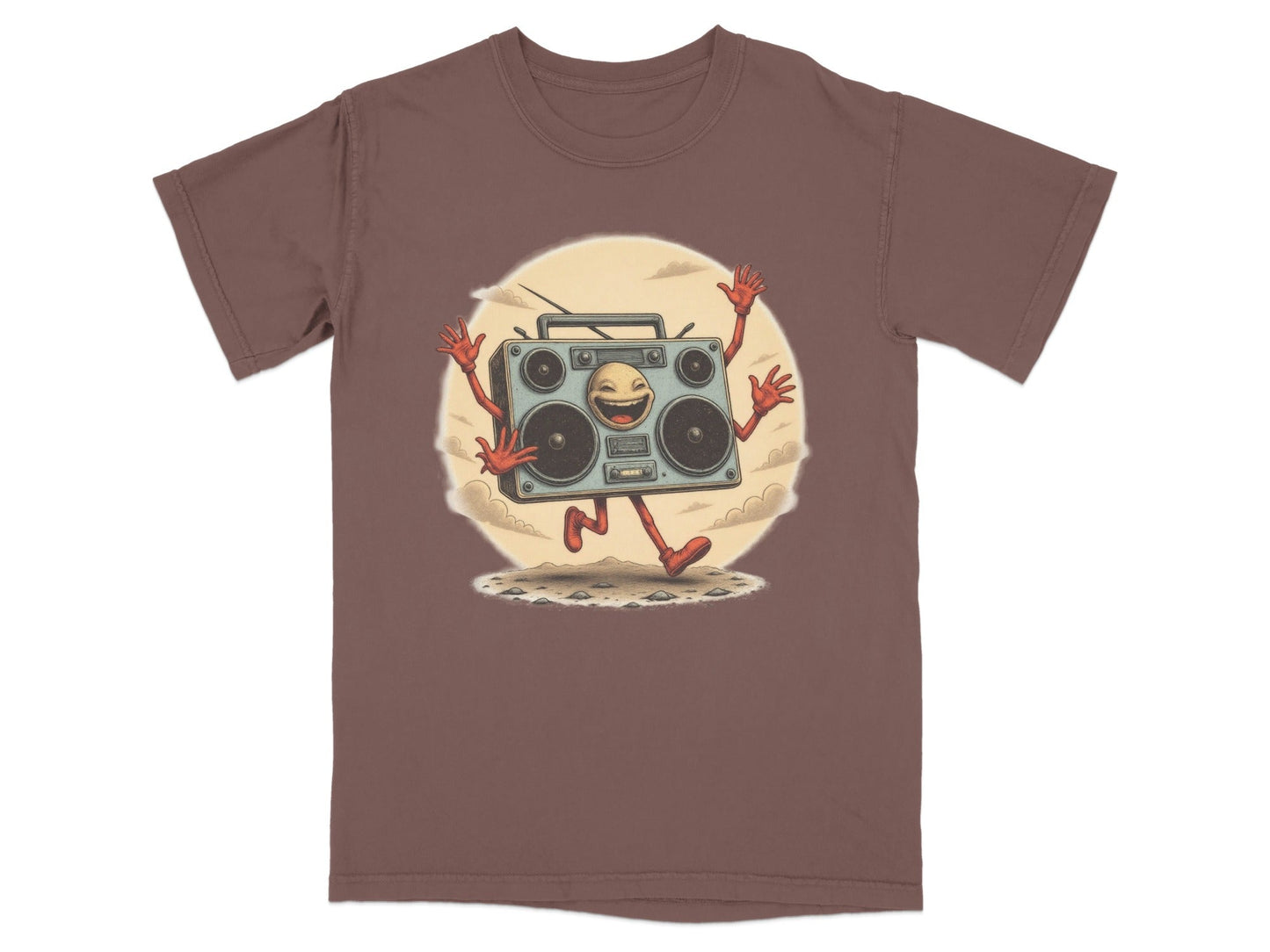 Funny Boombox Character Illustration Music Lover T-Shirt - IconVexa