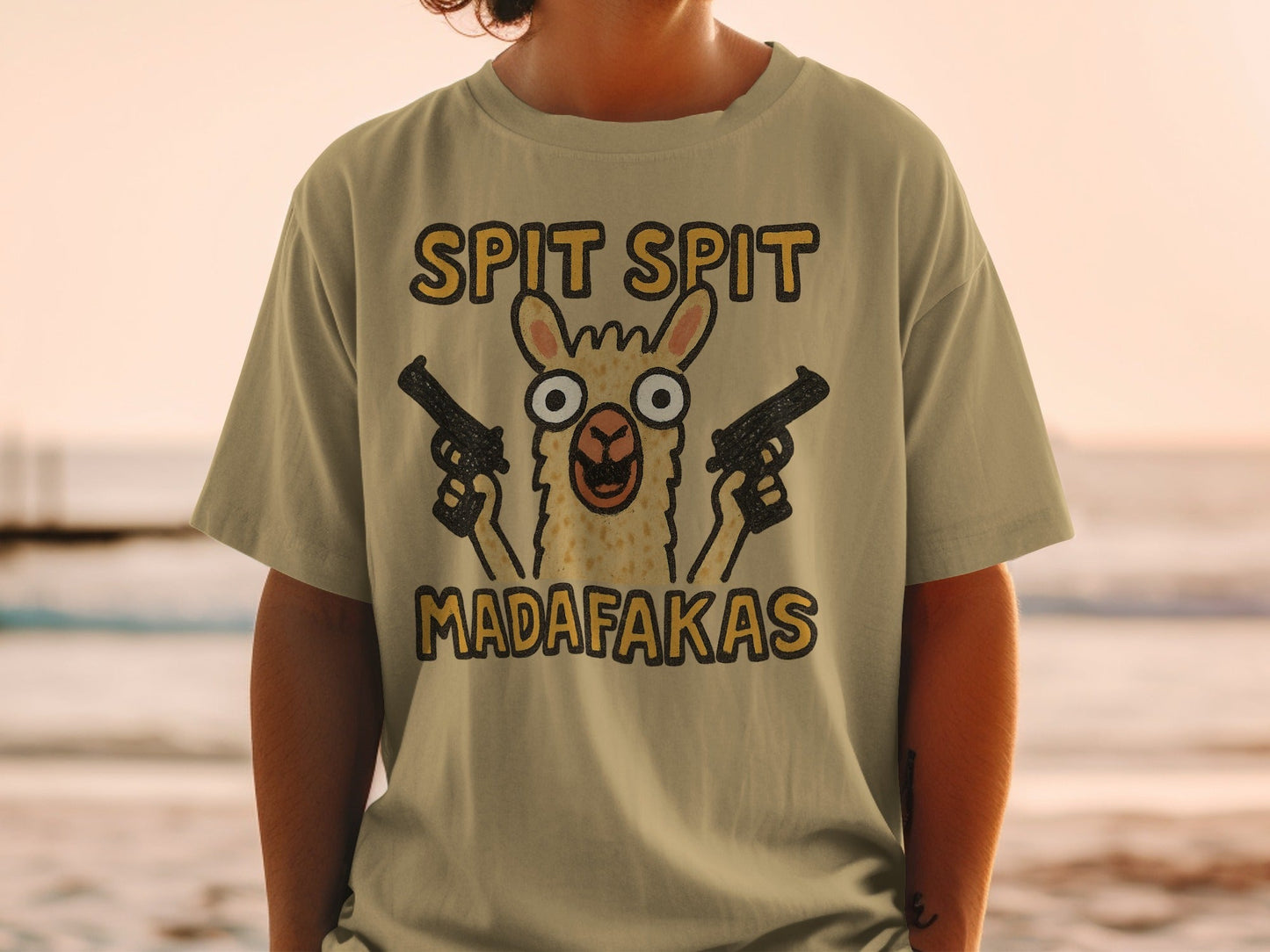 Funny Llama T-Shirt, Spit Spit, Madafakas, Novelty Tee, Animal Pun Shirt, Humor T-Shirt, Trendy T-Shirt, Gift Idea, Graphic Tee - IconVexa