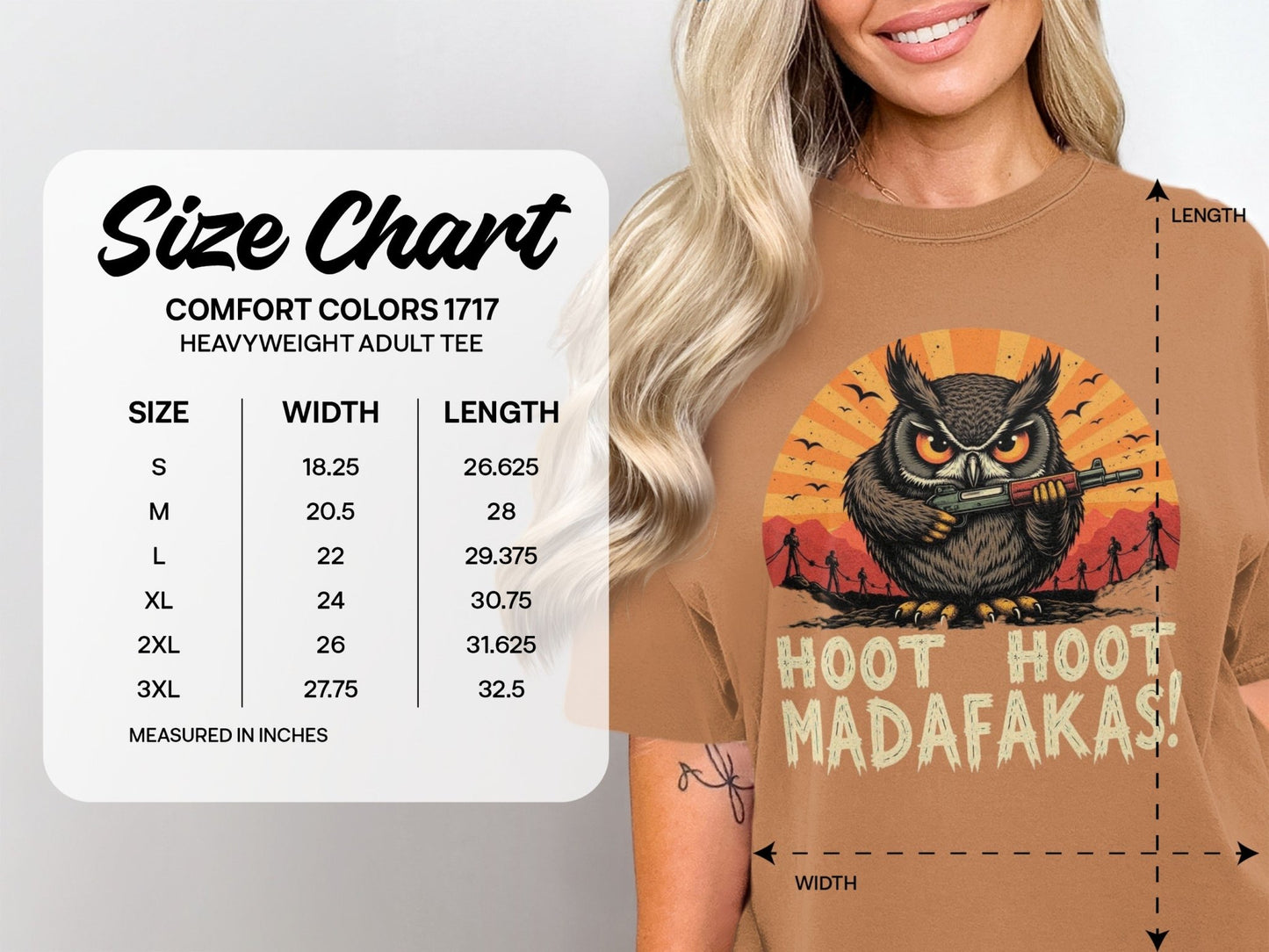 Funny Owl T-Shirt, Hoot Hoot Madafakas Tee, Angry Owl With Gun Shirt, Graphic Tee Shirt, Novelty T-Shirt, Sarcastic Owl T-Shirt - IconVexa