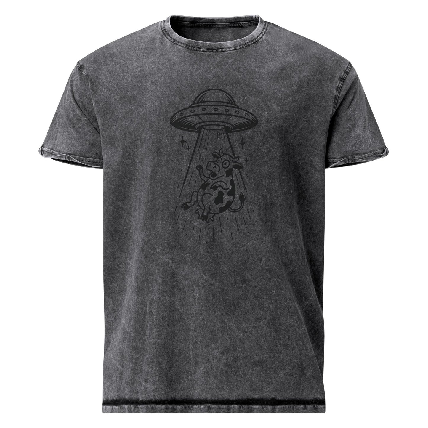 Funny UFO Cow Abduction Shirt | Space Alien Tee | Quirky Farm Animal Graphic T-Shirt - IconVexa
