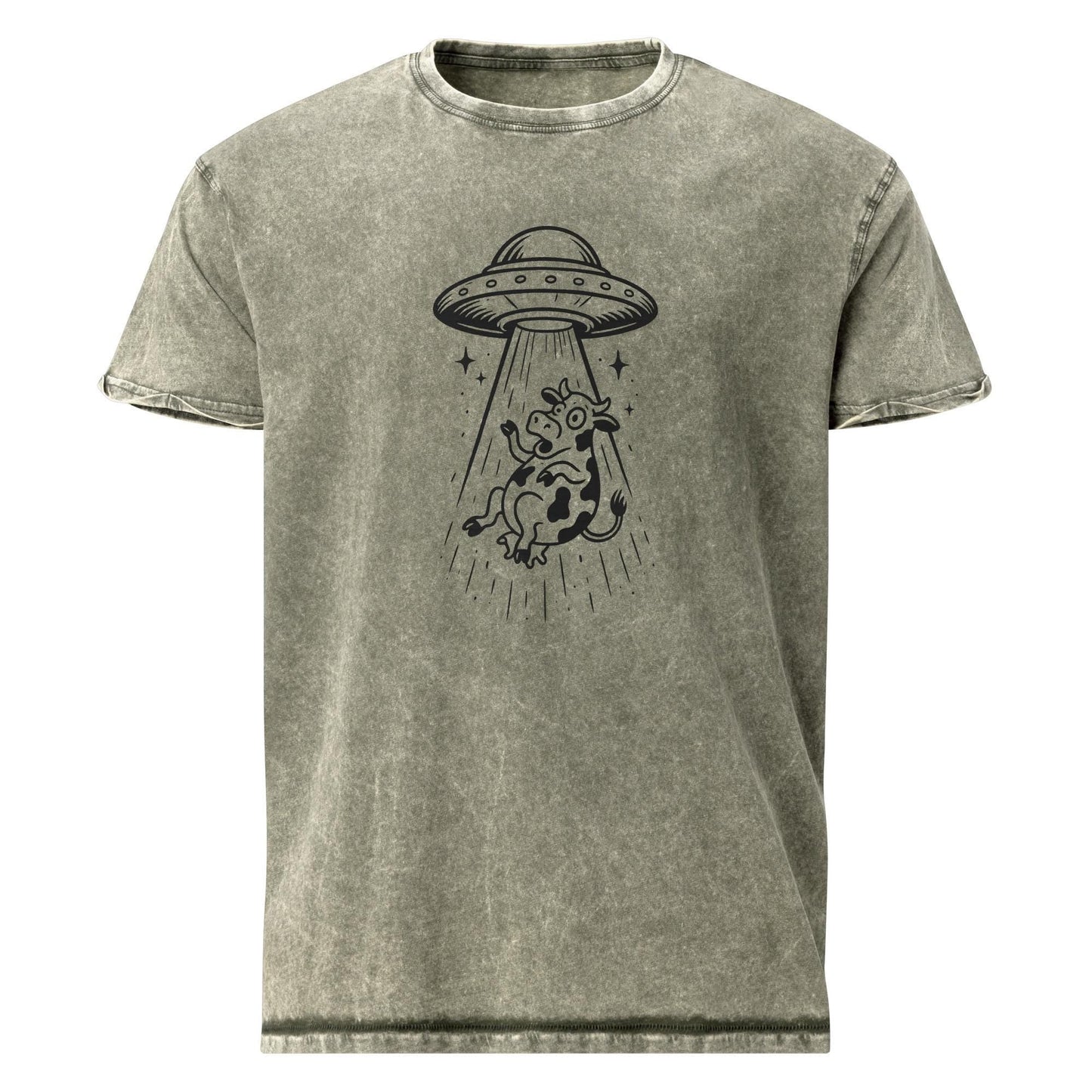 Funny UFO Cow Abduction Shirt | Space Alien Tee | Quirky Farm Animal Graphic T-Shirt - IconVexa