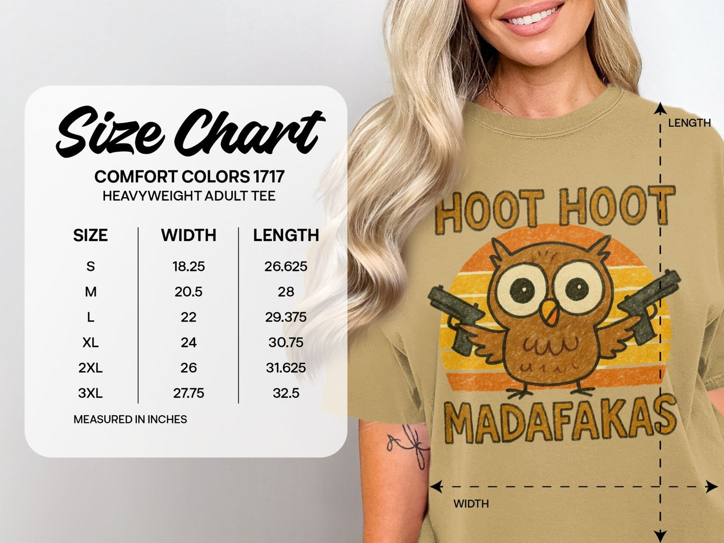 Hoot Hoot Madafakas Tee, Funny Owl T-Shirt, Gun Shirt, Animal Shirt, Sarcastic T-Shirt, Graphic Tee, Novelty Shirt, Trendy Tee - IconVexa