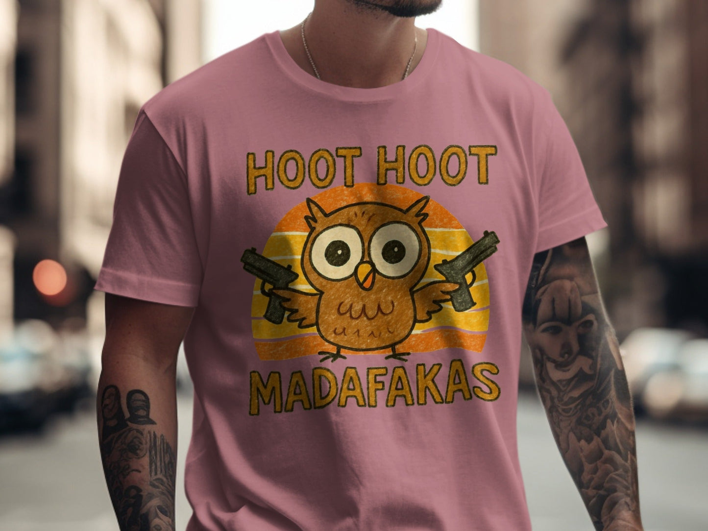 Hoot Hoot Madafakas Tee, Funny Owl T-Shirt, Gun Shirt, Animal Shirt, Sarcastic T-Shirt, Graphic Tee, Novelty Shirt, Trendy Tee - IconVexa