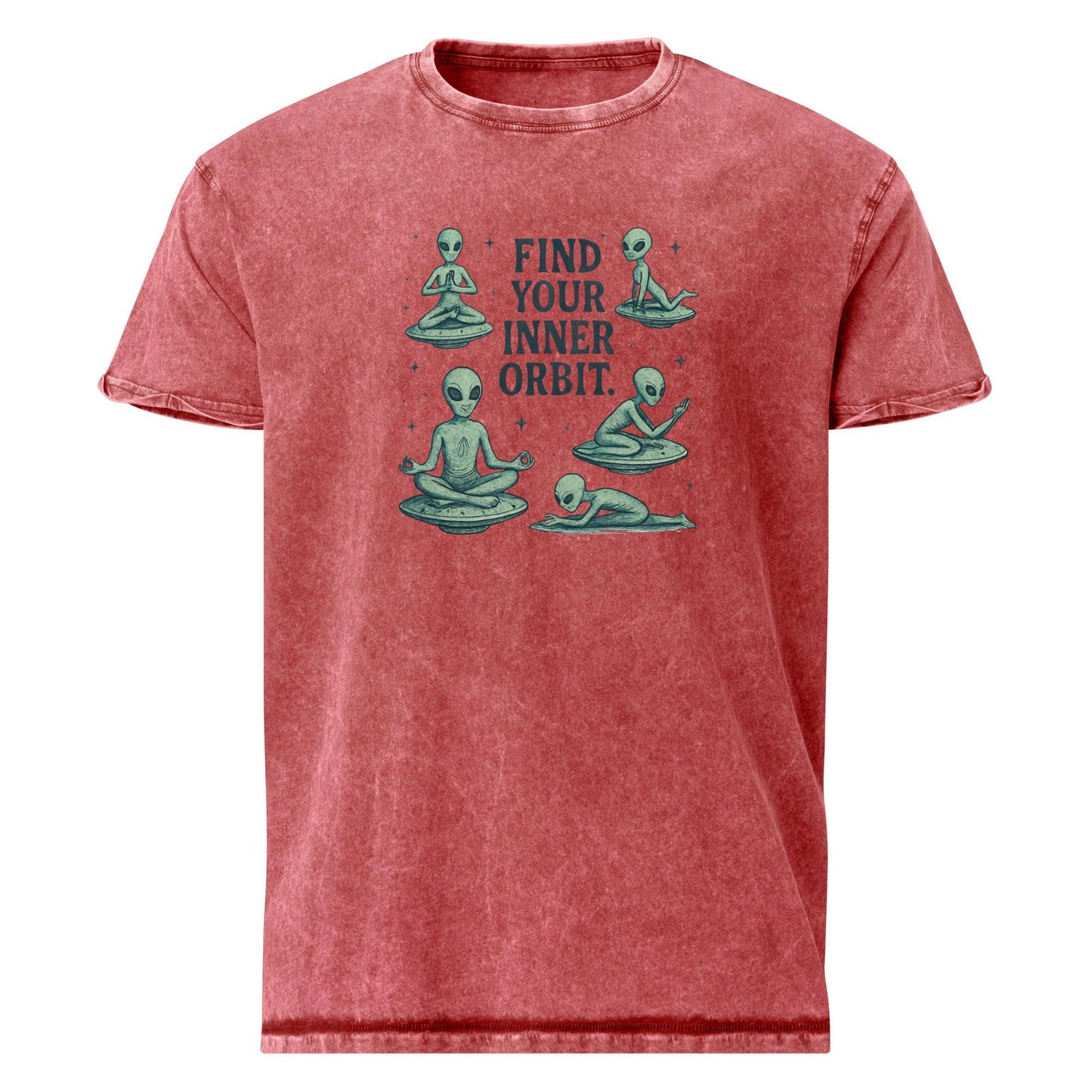 Intergalactic Peace And Balance | Alien Yoga On UFO Spaceships | Cosmic Sci - Fi Zen Graphic - IconVexa