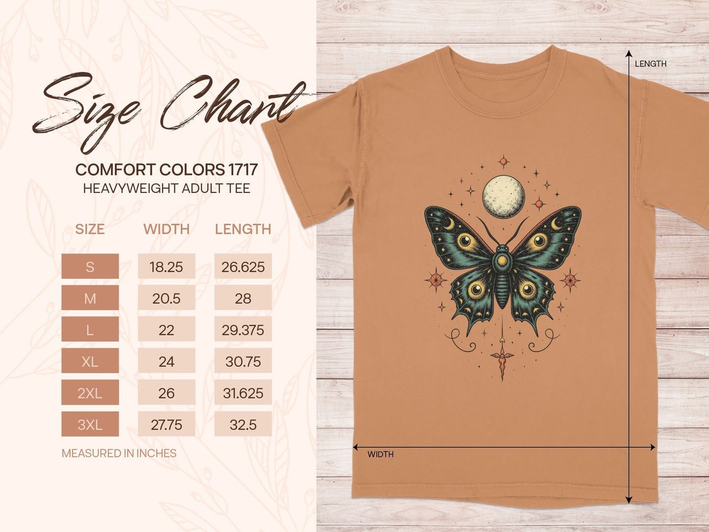 Lunar Moth with Moon Above Graphic Women T-Shirt - IconVexa