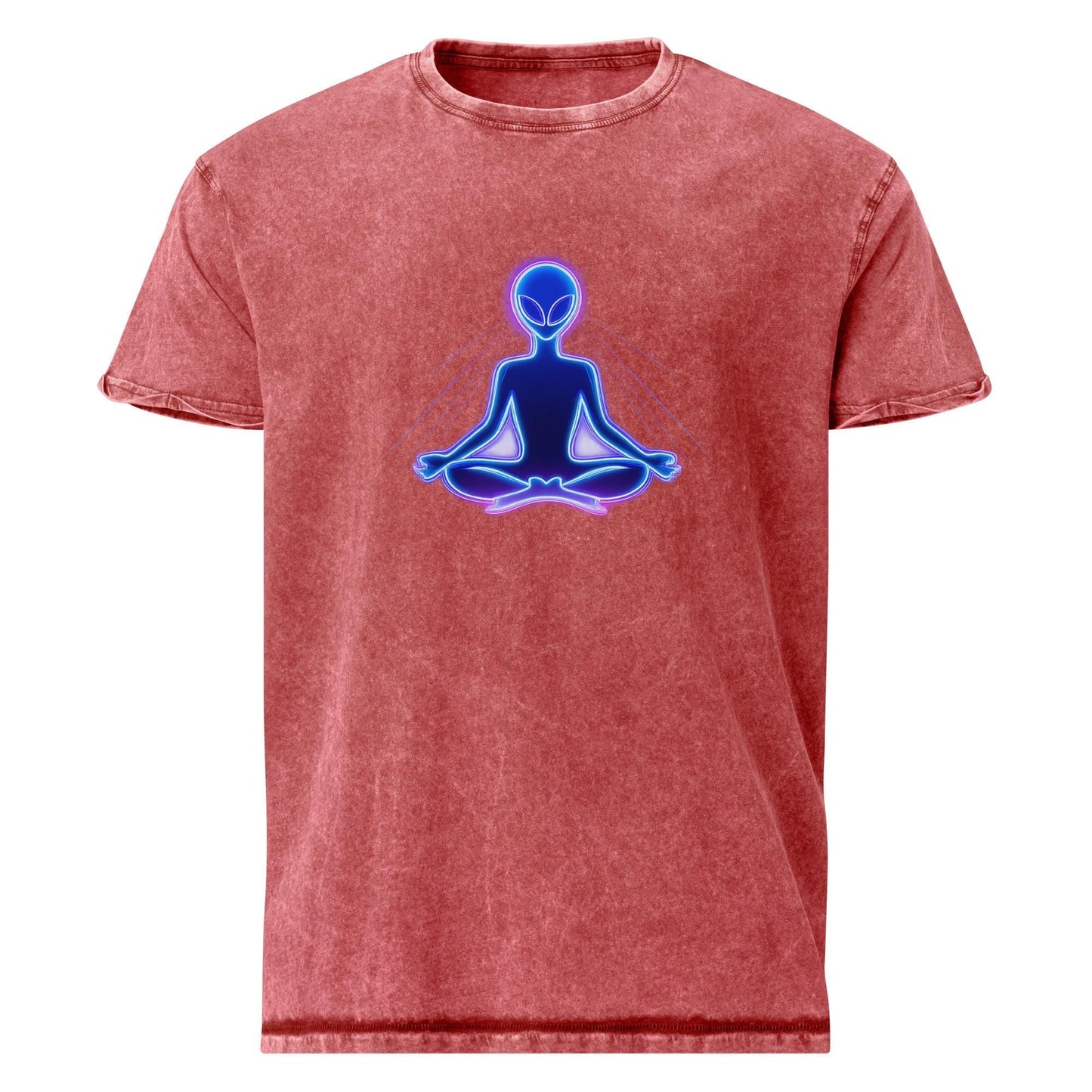 Meditating Alien Shirt | Spiritual Space Tee | Sci - Fi Mindfulness Graphic T-Shirt - IconVexa