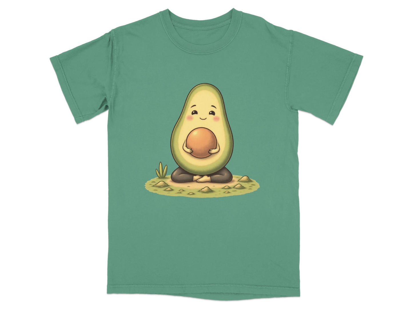 Meditating Avocado Fruit Vegetable Food Lover Design T-Shirt - IconVexa