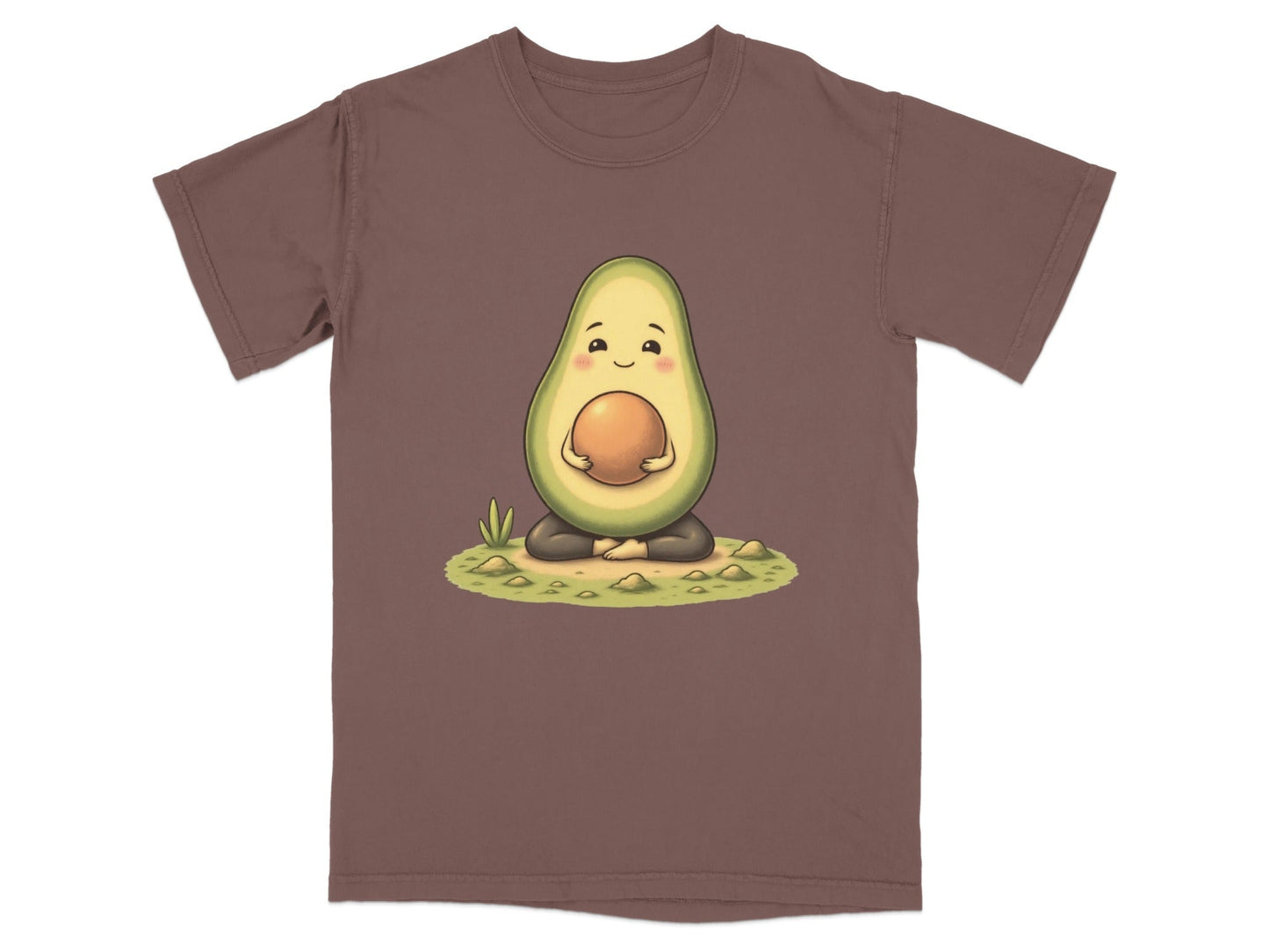 Meditating Avocado Fruit Vegetable Food Lover Design T-Shirt - IconVexa