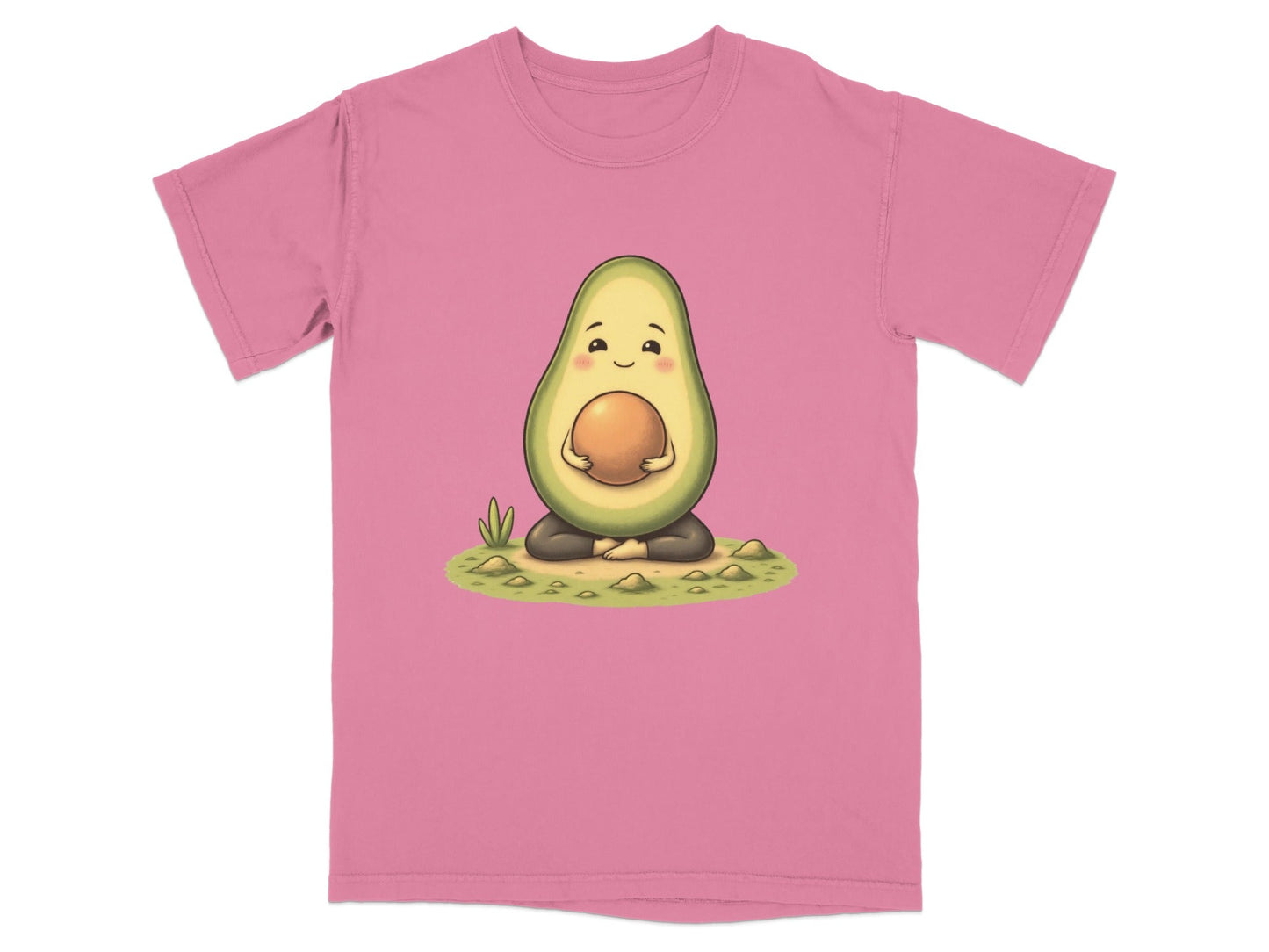 Meditating Avocado Fruit Vegetable Food Lover Design T-Shirt - IconVexa