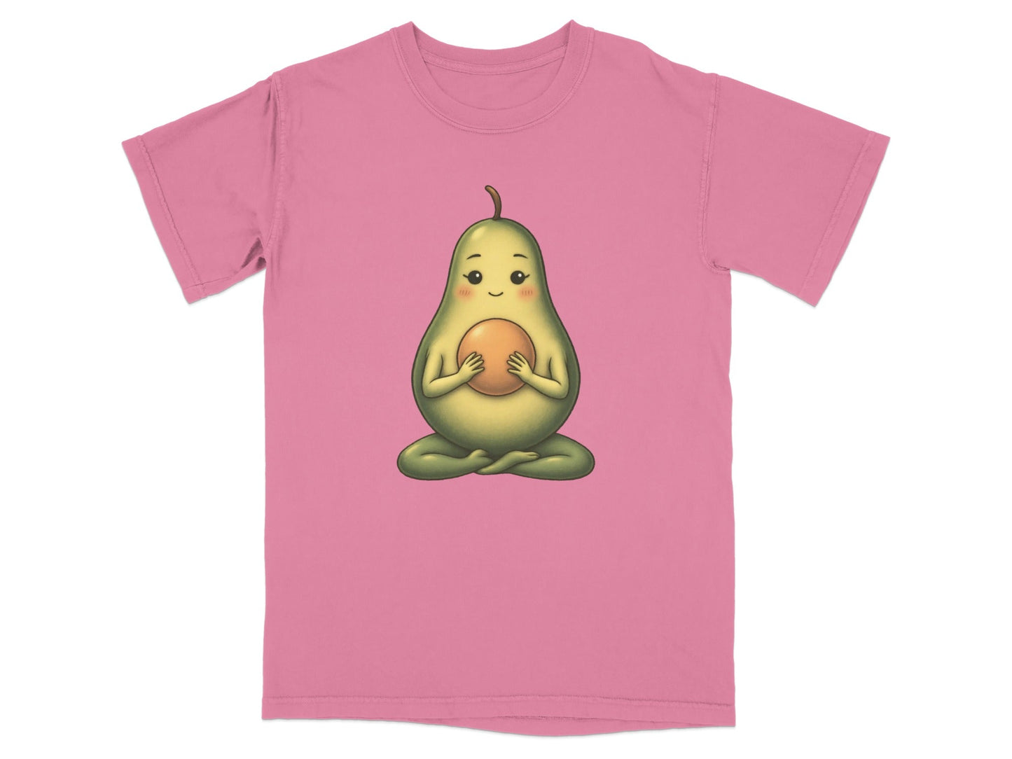 Meditating Avocado Funny Yoga Illustration Cute T-Shirt - IconVexa
