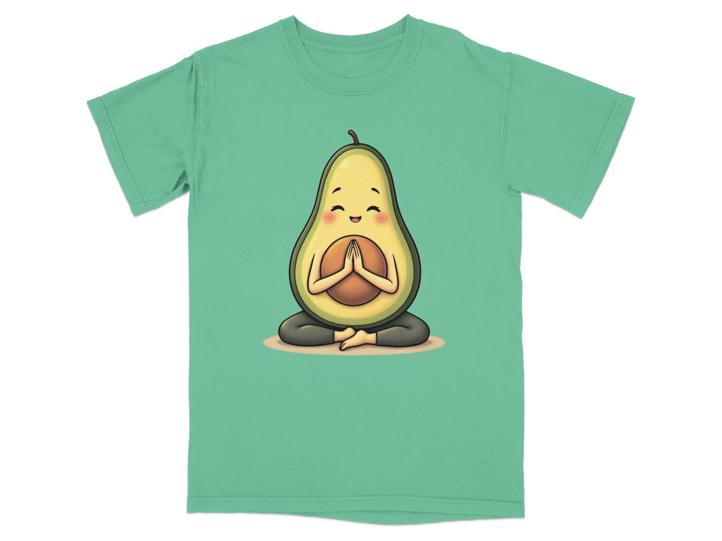 Meditating Avocado Zen Pose Cute Fruit Graphic Design T-Shirt - IconVexa