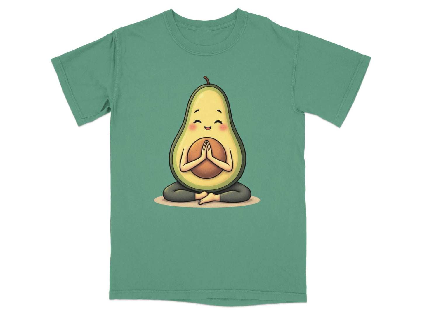 Meditating Avocado Zen Pose Cute Fruit Graphic Design T-Shirt - IconVexa