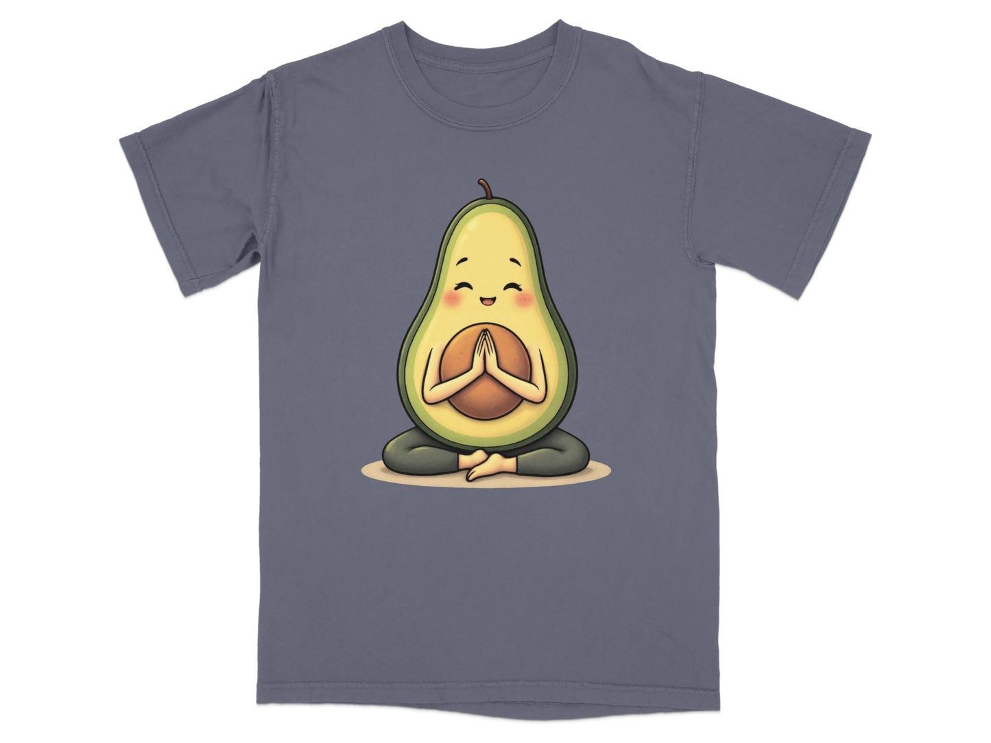 Meditating Avocado Zen Pose Cute Fruit Graphic Design T-Shirt - IconVexa