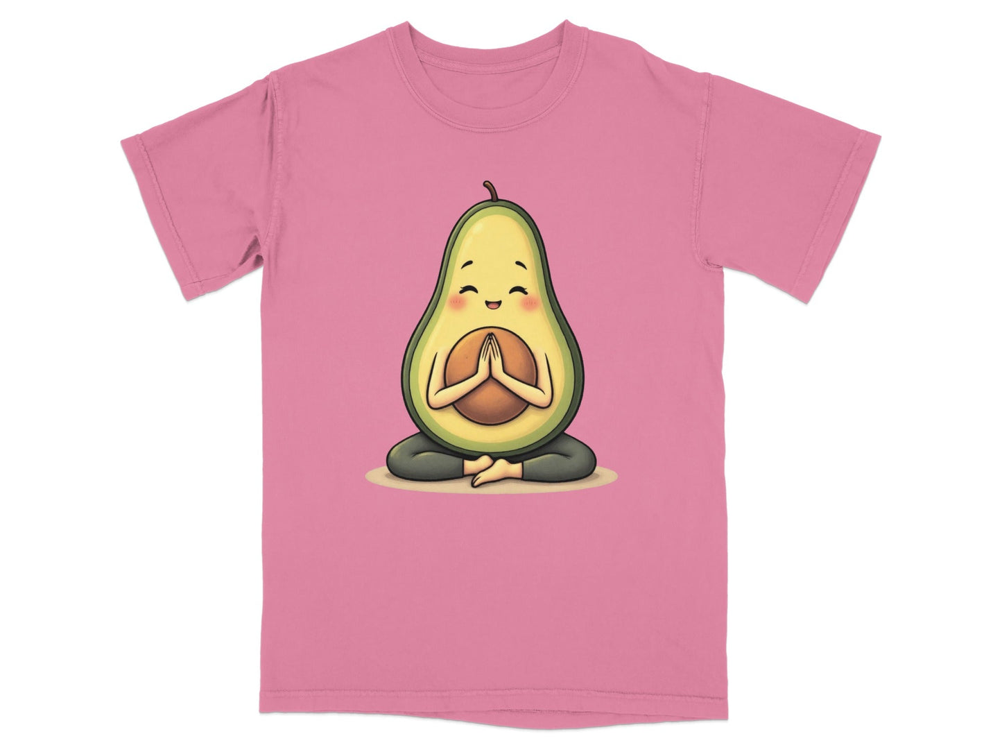 Meditating Avocado Zen Pose Cute Fruit Graphic Design T-Shirt - IconVexa