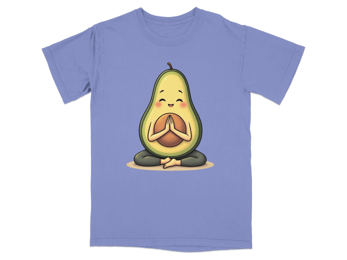 Meditating Avocado Zen Pose Cute Fruit Graphic Design T-Shirt - IconVexa