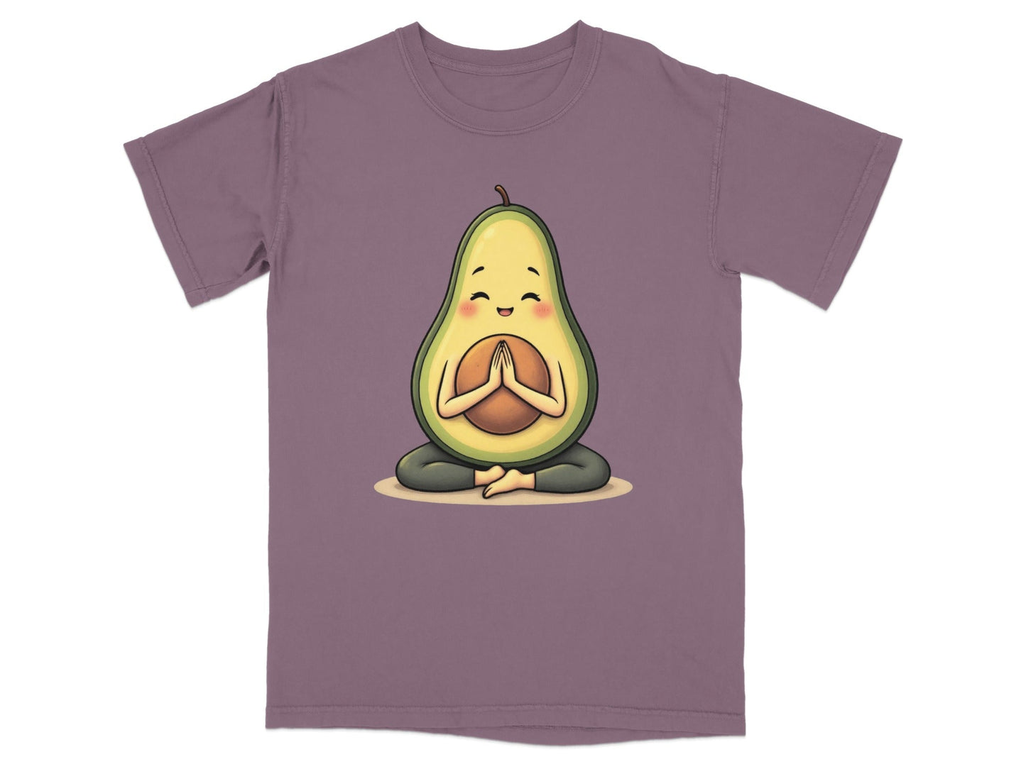 Meditating Avocado Zen Pose Cute Fruit Graphic Design T-Shirt - IconVexa