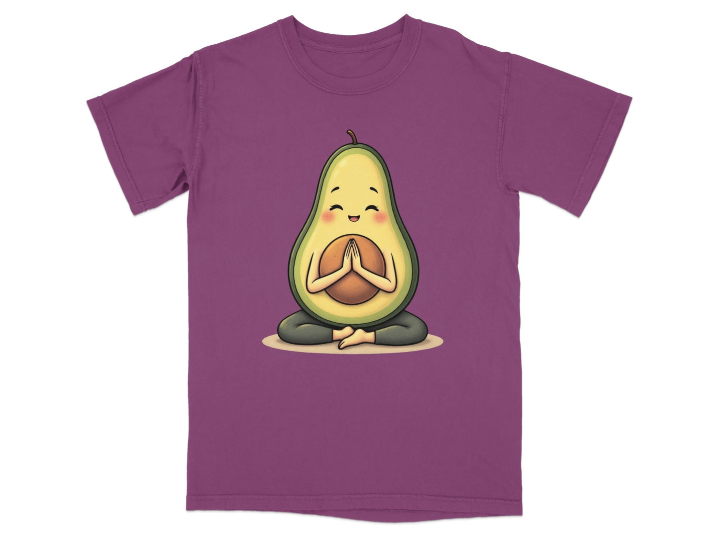 Meditating Avocado Zen Pose Cute Fruit Graphic Design T-Shirt - IconVexa