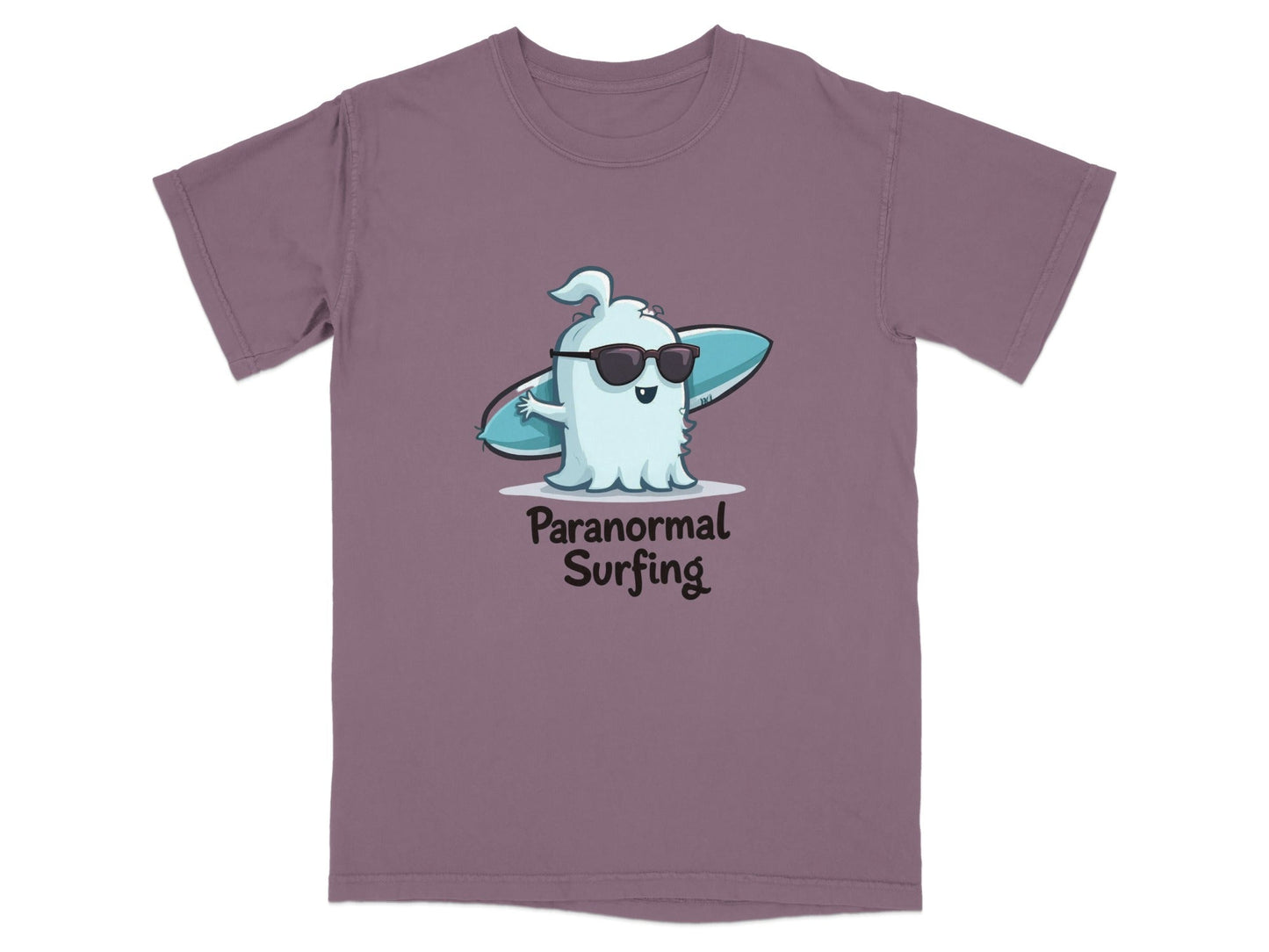 Paranormal Surfing Ghost Summer Vacation Graphic Design T-Shirt - IconVexa