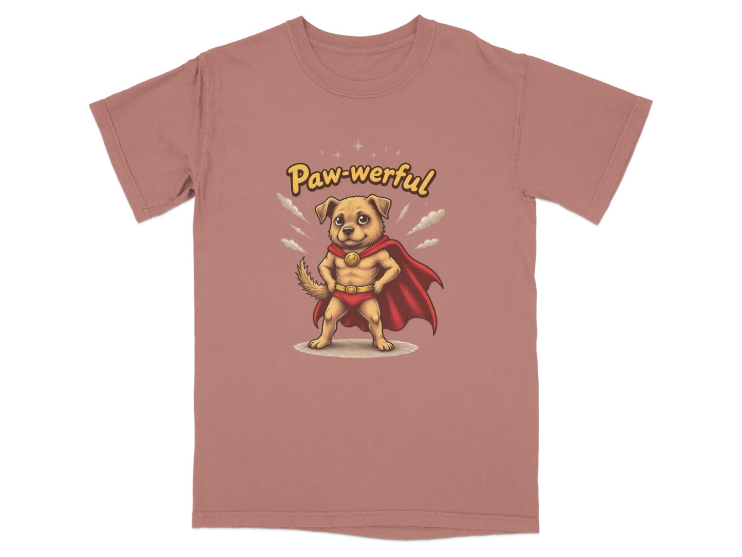 Pawerful Super Hero Dog Graphic Novelty Cool T-Shirt - IconVexa