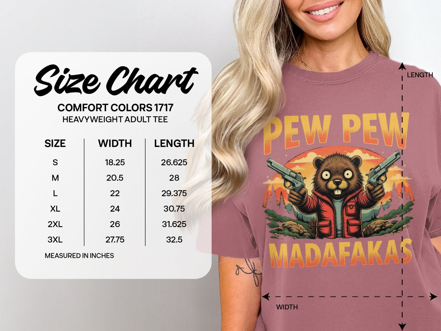 Pew Pew Madafakas T-Shirt, Funny Beaver Tee, Animal Lover Shirt, Meme Shirt, Gun T Shirt, Graphic Design Tee, Trendy T-Shirt, Gift for Her - IconVexa