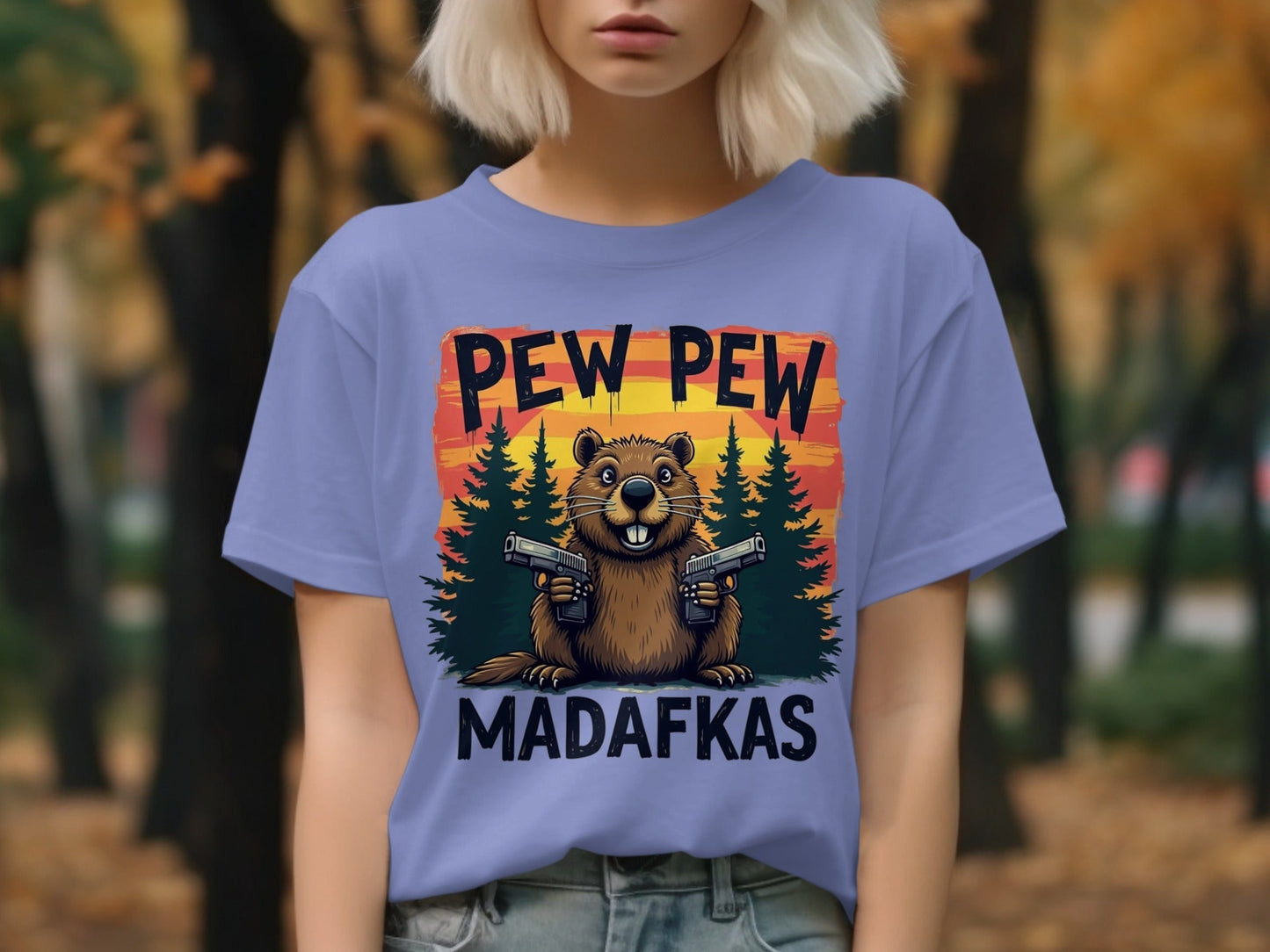 Pew Pew Madafkas T-Shirt, Funny Beaver Tee, Graphic Tee Shirt, Animal Lover Gift, Sarcastic T-Shirt, Novelty Tee Shirt, Meme T-Shirt - IconVexa