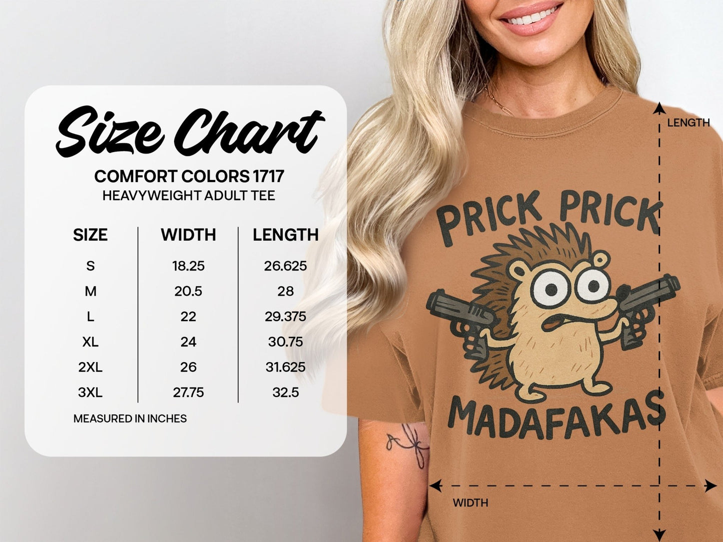Prick Prick, Funny Hedgehog, Graphic T-Shirt, Animal T-Shirt, Offensive T-Shirt, Gift T-Shirt, Cartoon T-Shirt, Joke T-Shirt, Quirky T-Shirt - IconVexa