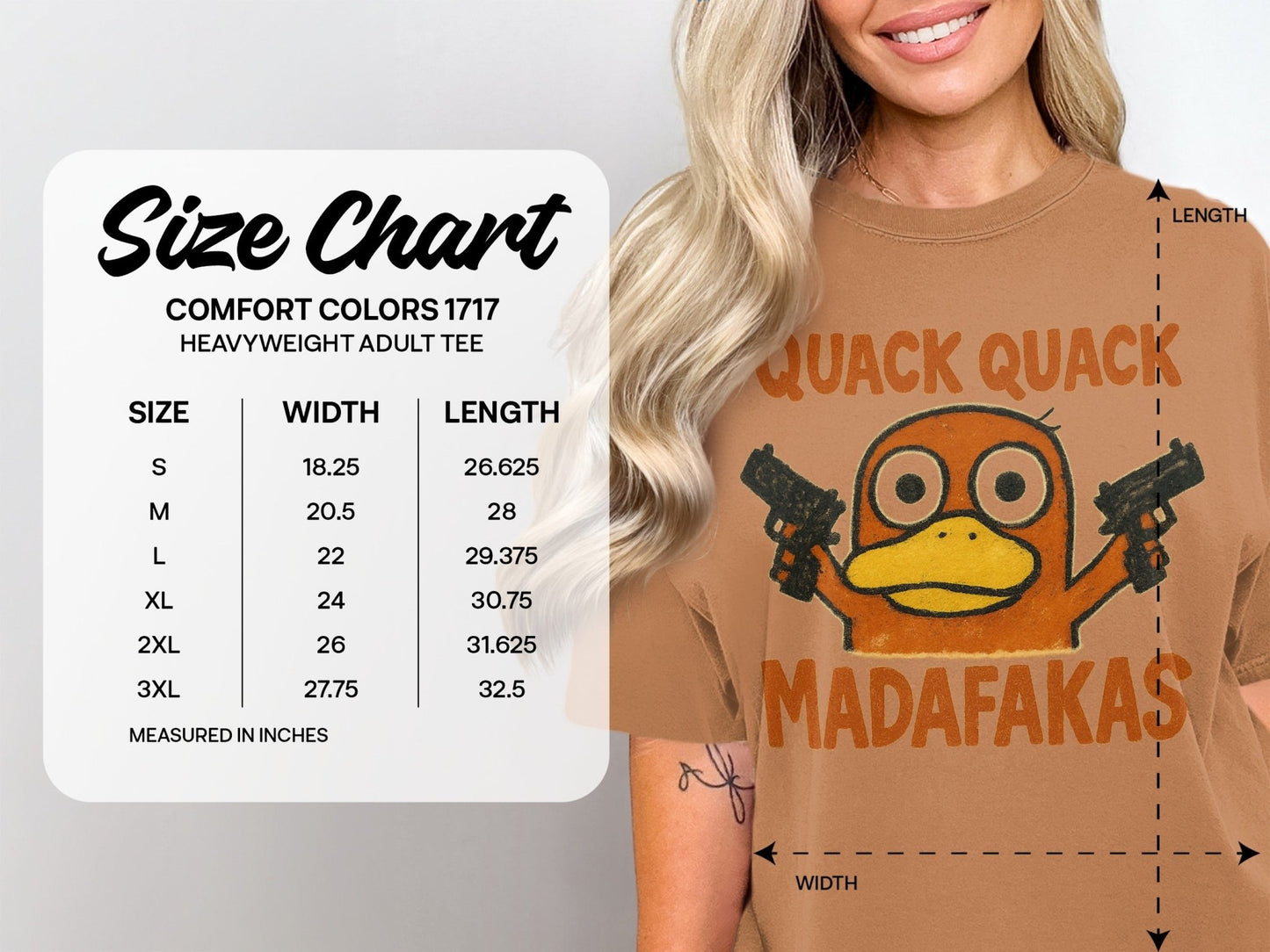 Quack Quack Duck T-Shirt, Funny Duck Shirt, Duck with Guns Tee, Meme Shirt, Popular Shirt, Trending T-Shirt, Gift for Duck Lovers - IconVexa