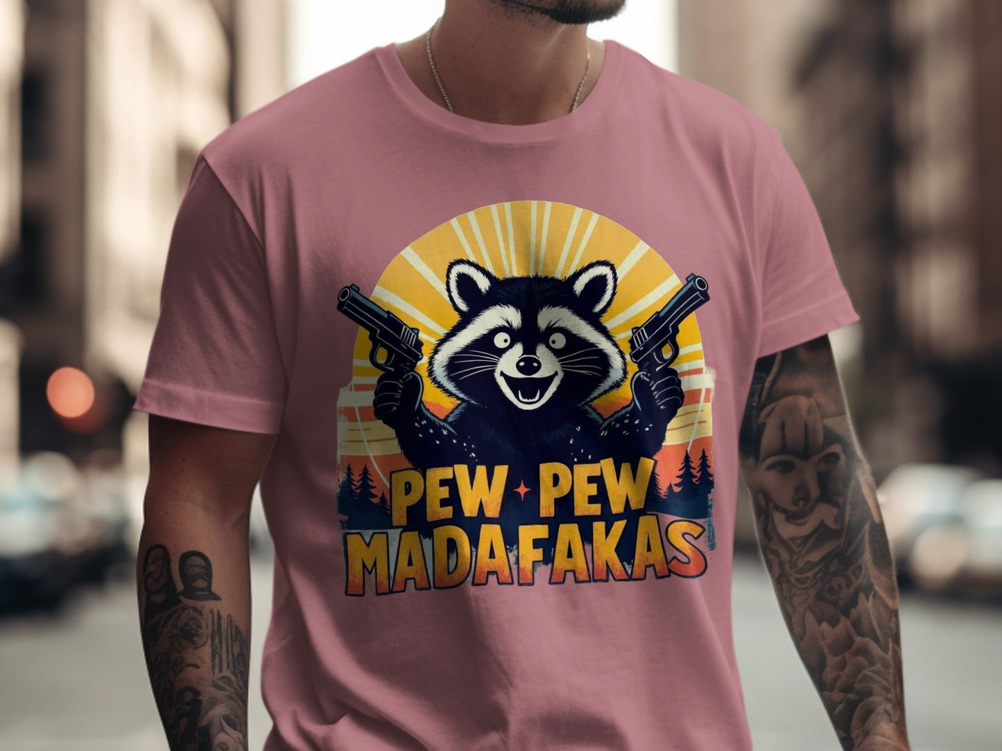 Raccoon T-Shirt, Funny Animal Shirt, Pew Pew Madafakas Tee, Graphic Tee, Novelty Gift, Unique T-Shirt, Trending T-Shirt, Popular Etsy - IconVexa