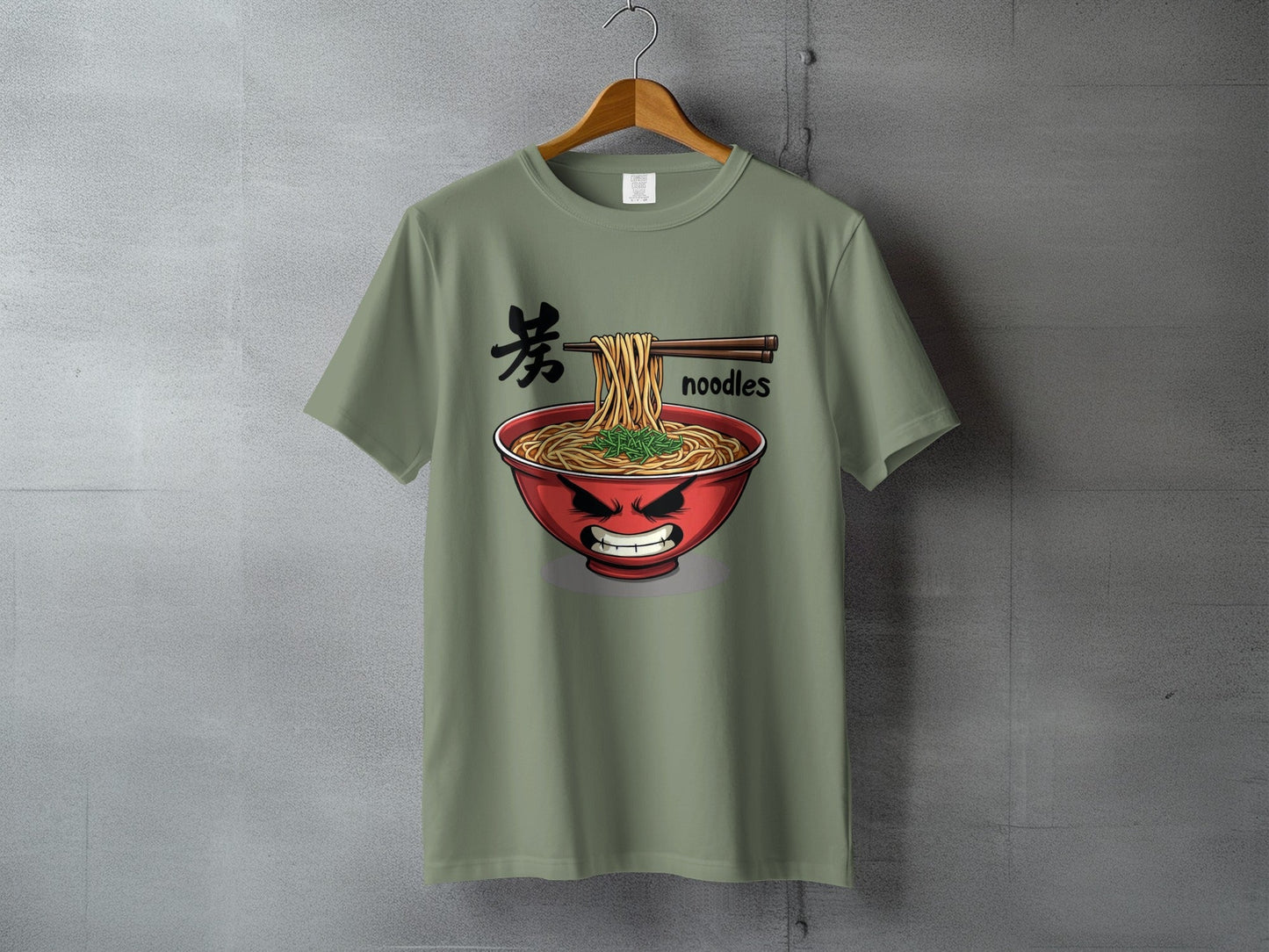Ramen T-Shirt, Angry Noodle Bowl Tee, Funny Food Shirt, Japanese Noodles Gift, Anime T Shirt, Cartoon Food Tshirt, Unisex Noodle Lover Top - IconVexa