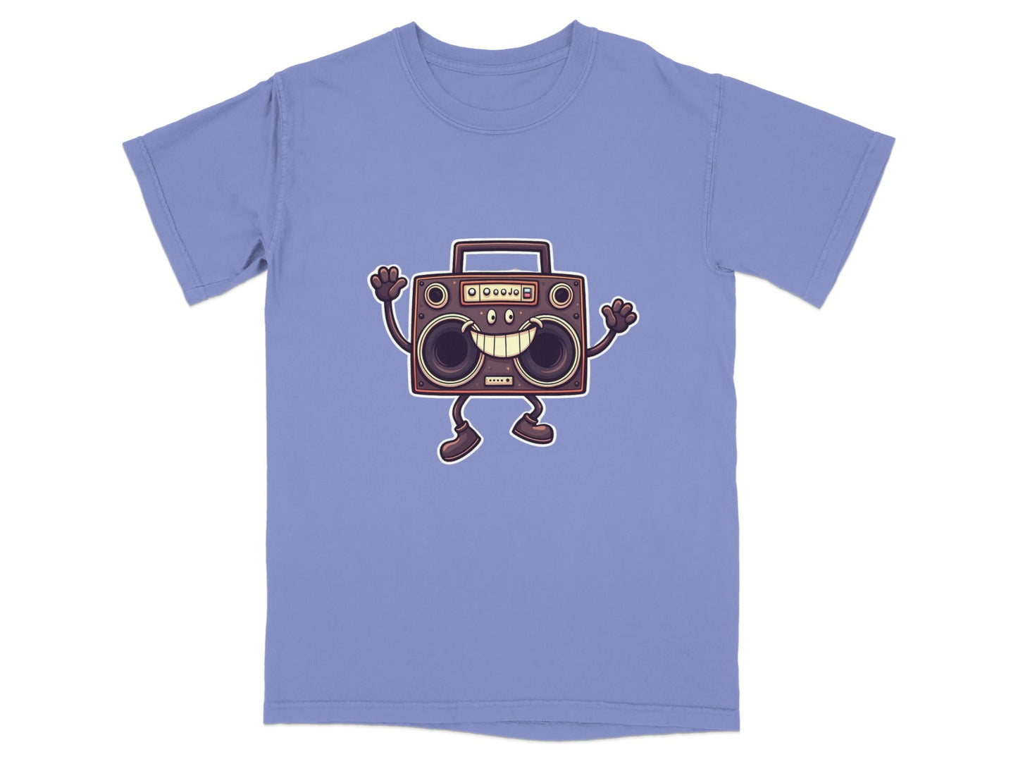 Retro Boombox Smiley Face Vintage Music Player Gift T-Shirt - IconVexa