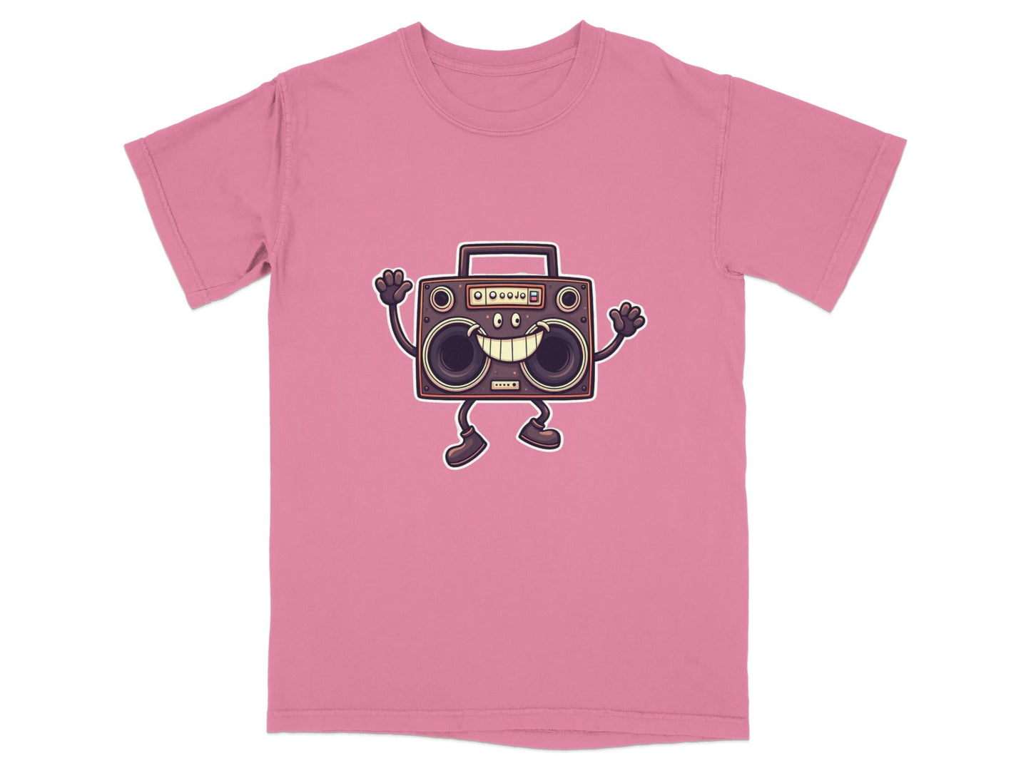 Retro Boombox Smiley Face Vintage Music Player Gift T-Shirt - IconVexa