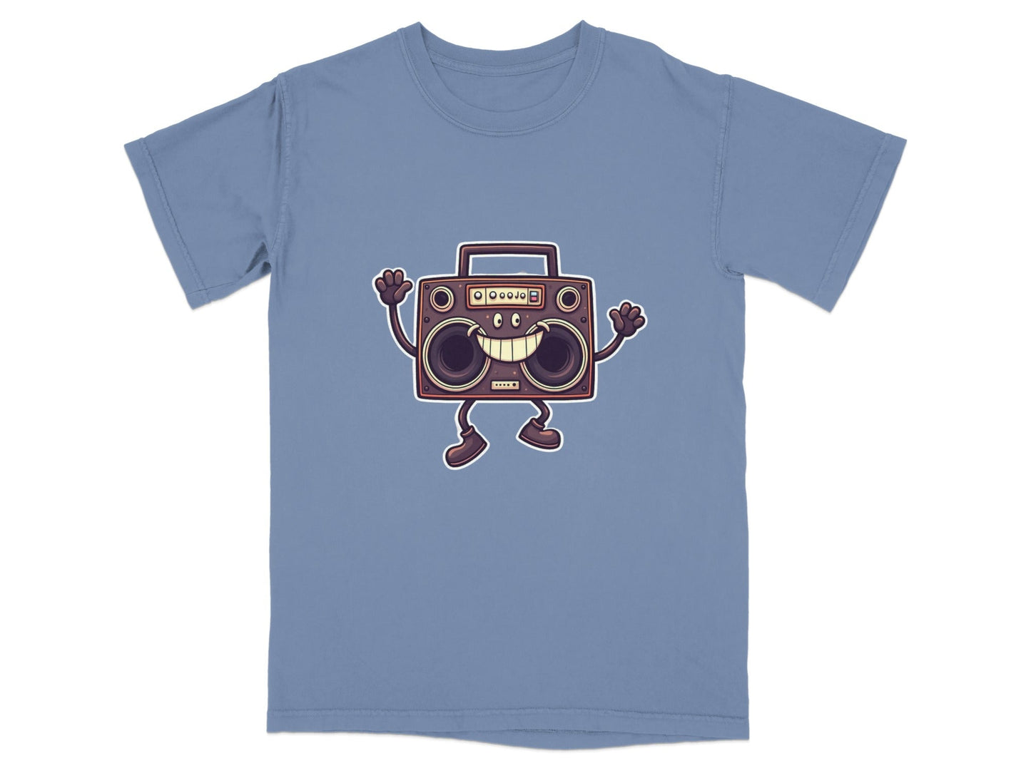 Retro Boombox Smiley Face Vintage Music Player Gift T-Shirt - IconVexa