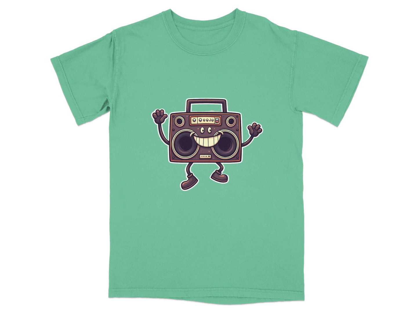 Retro Boombox Smiley Face Vintage Music Player Gift T-Shirt - IconVexa