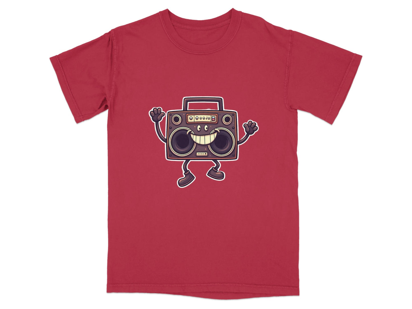 Retro Boombox Smiley Face Vintage Music Player Gift T-Shirt - IconVexa
