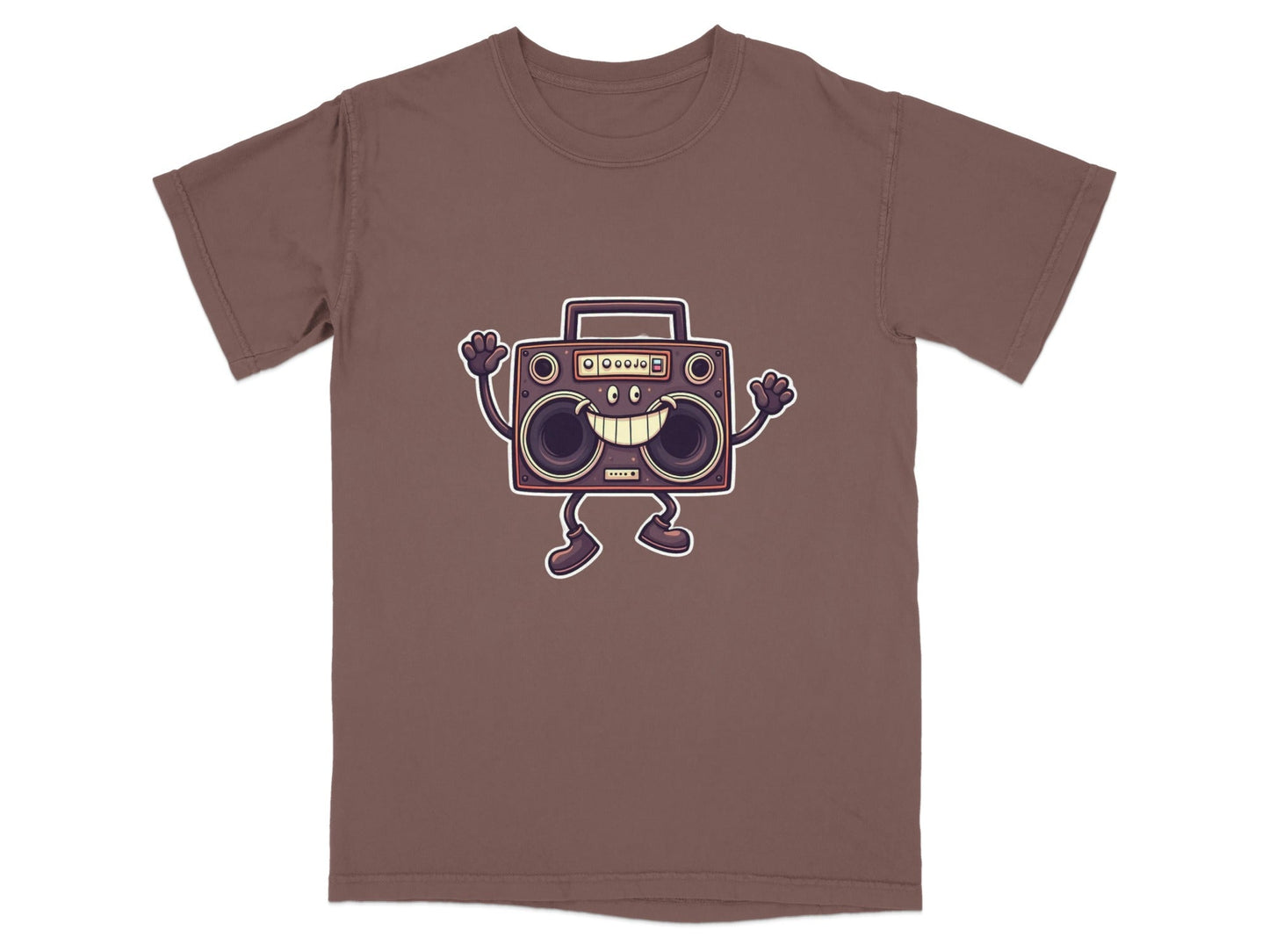 Retro Boombox Smiley Face Vintage Music Player Gift T-Shirt - IconVexa