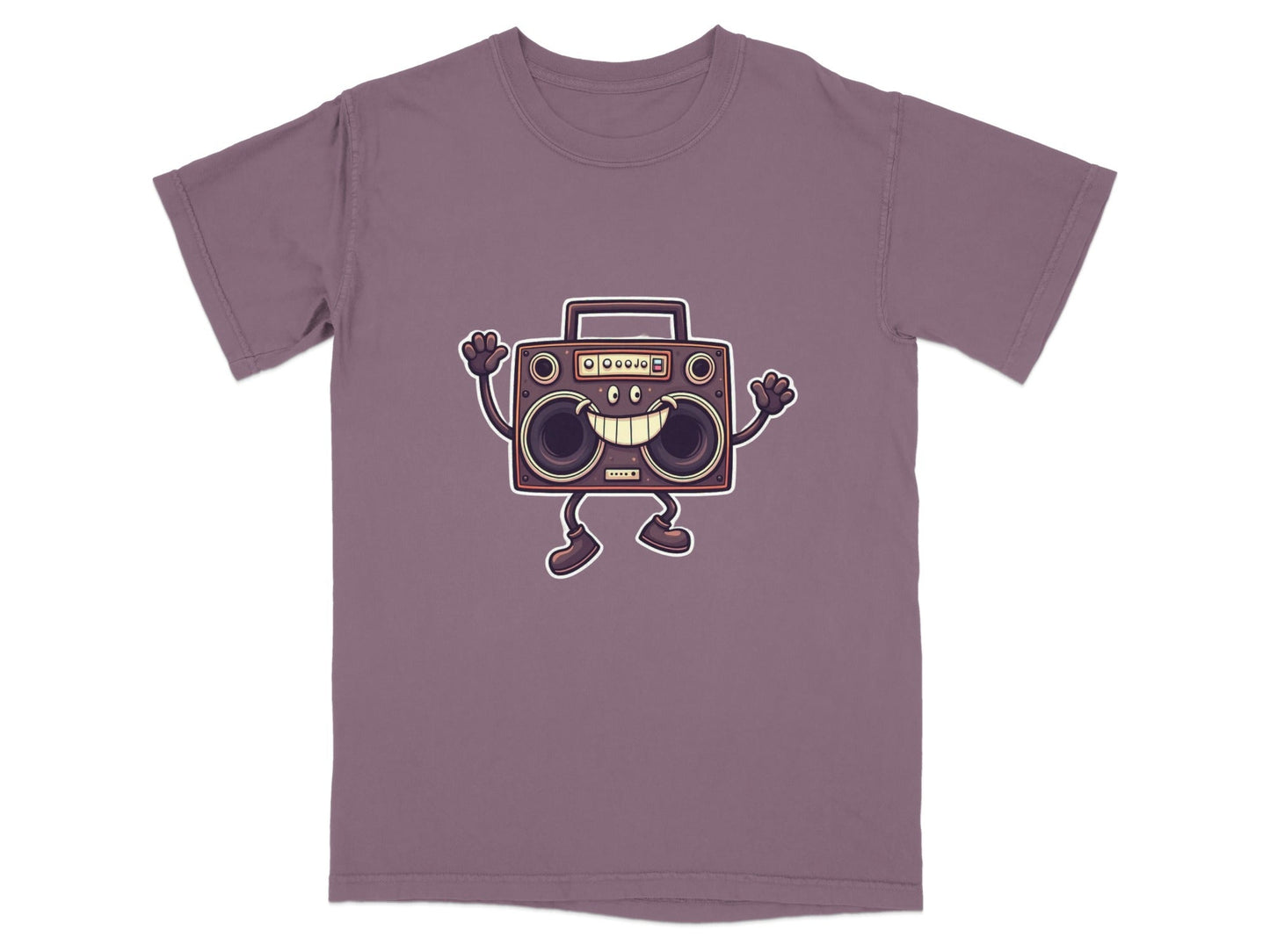 Retro Boombox Smiley Face Vintage Music Player Gift T-Shirt - IconVexa