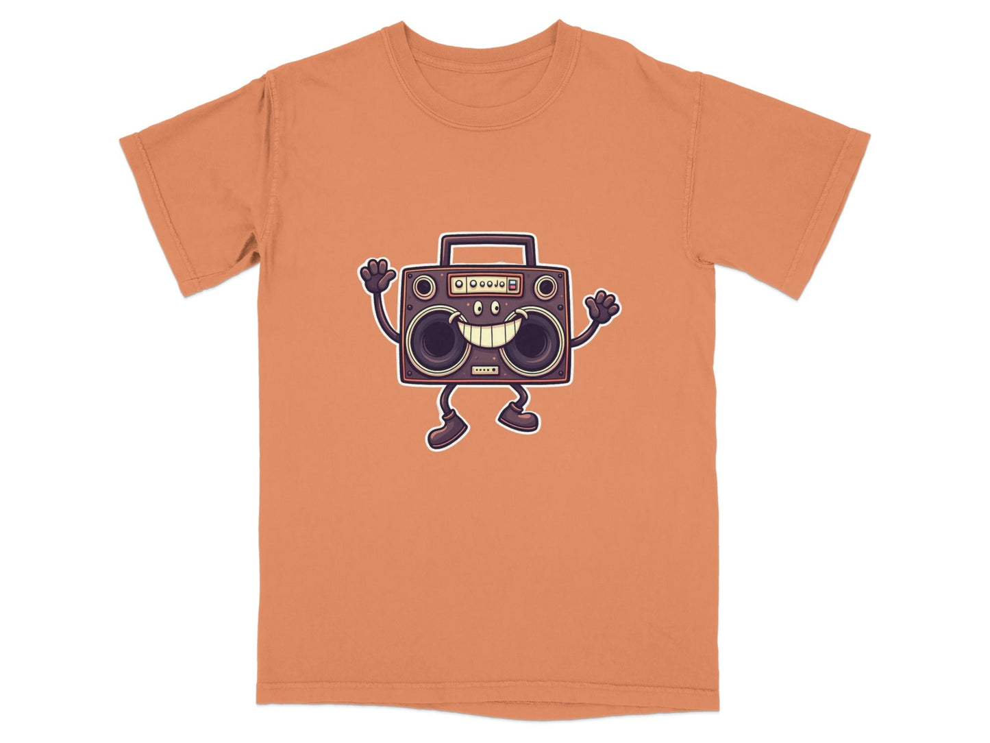 Retro Boombox Smiley Face Vintage Music Player Gift T-Shirt - IconVexa